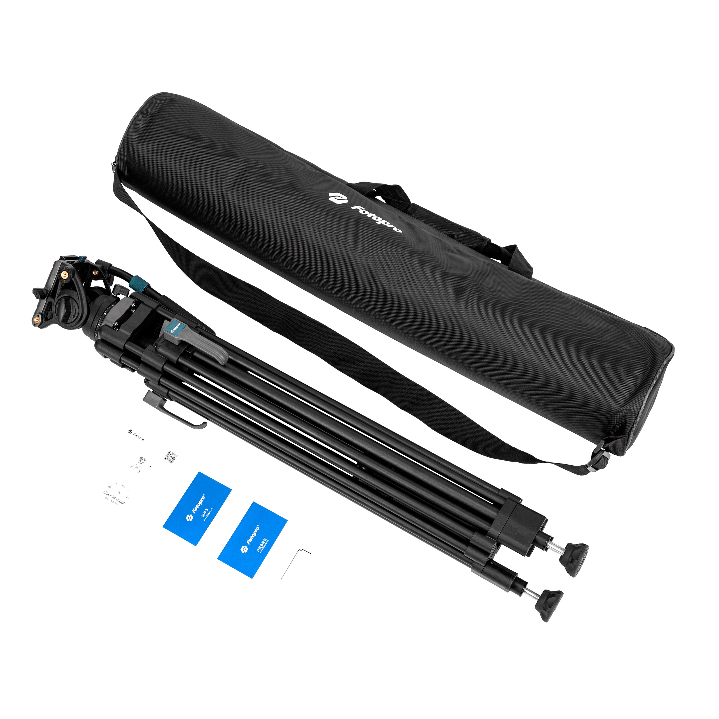 Штатив Fotopro DV-3A Pro с  видеоголовой, до 8 кг