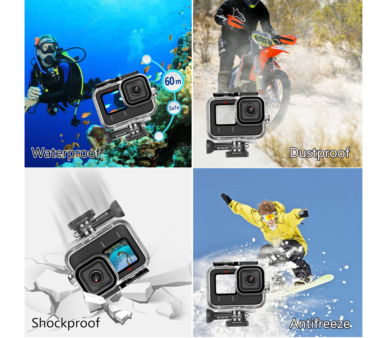 Подводный бокс Puluz PU527 для GoPro HERO 9 - 13, до 60 м