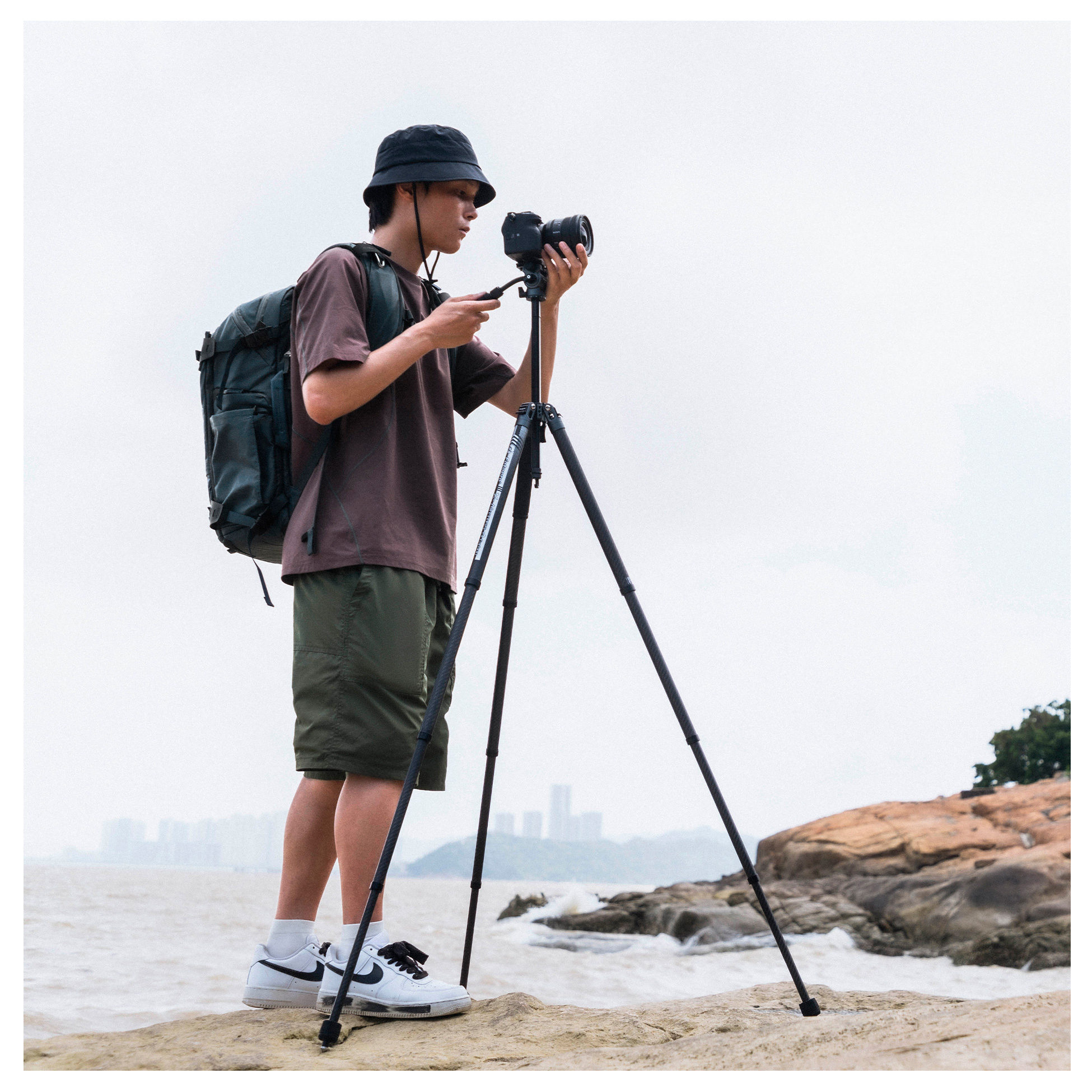 Штатив Fotopro X-Aircross 4 Video Gray, карбоновый, с головой MH-2D, до 3 кг