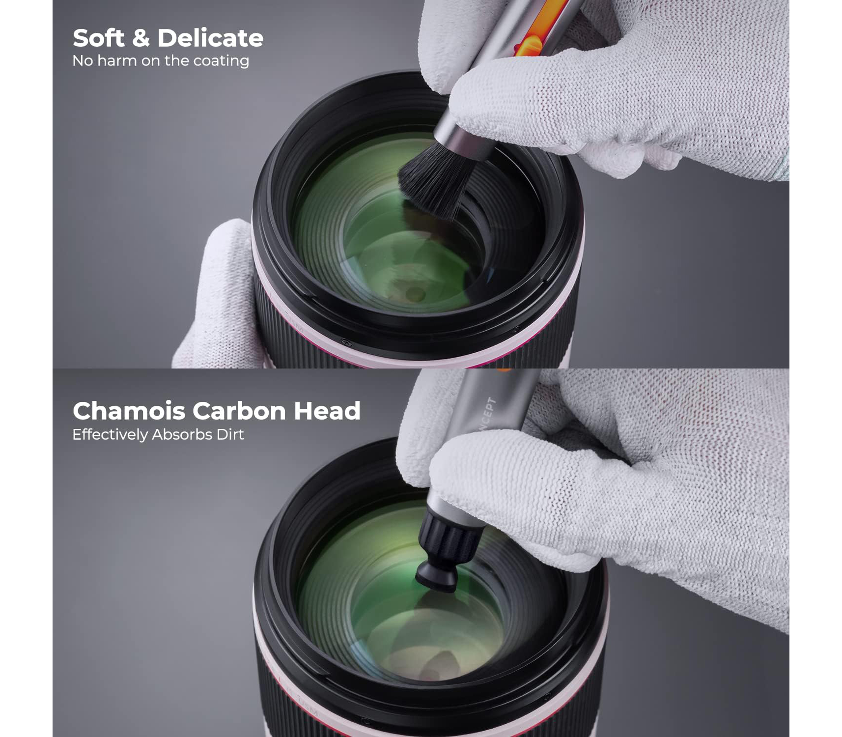 Карандаш со сменными насадками K&F Concept 1976, для чистки оптики и матриц Full Frame