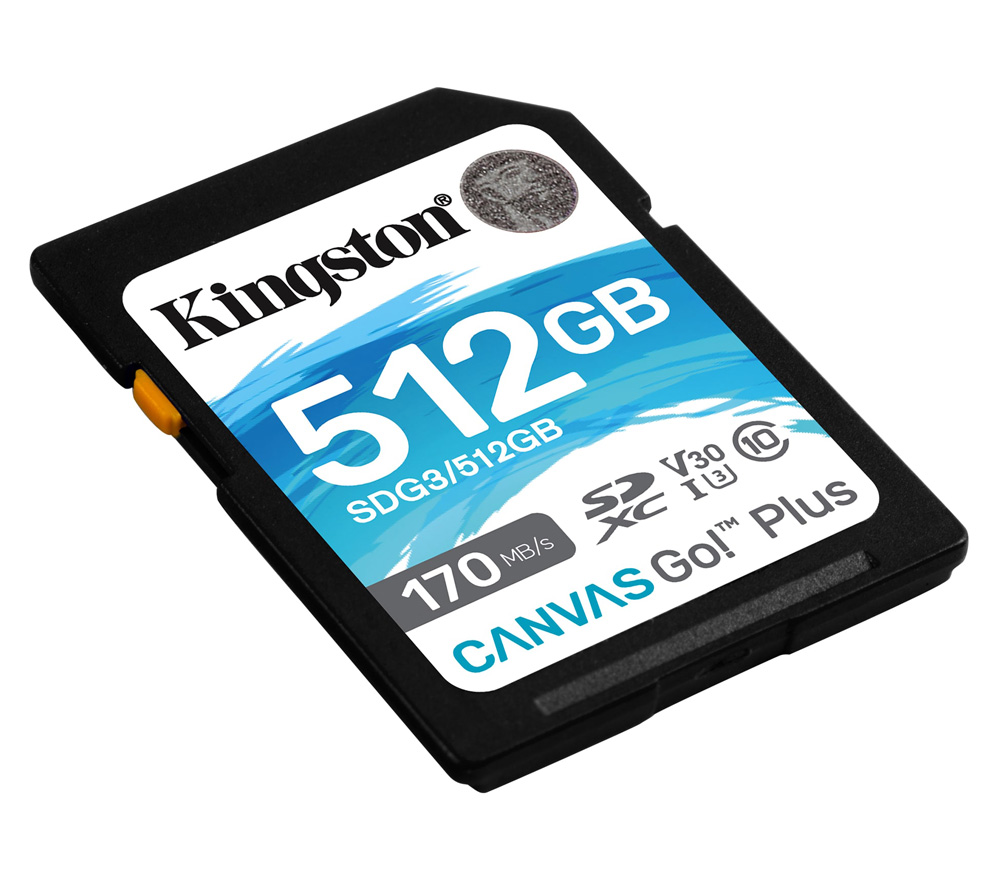 Карта памяти Kingston SDXC 512GB Canvas Go Plus UHS-I Class U3 V30 90/170Mb/s