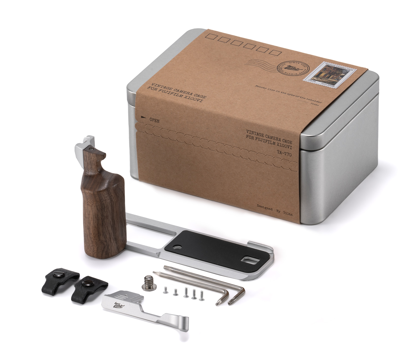 Комплект Tilta Vintage Camera Cage для Fujifilm X100VI Base Kit, серебристый