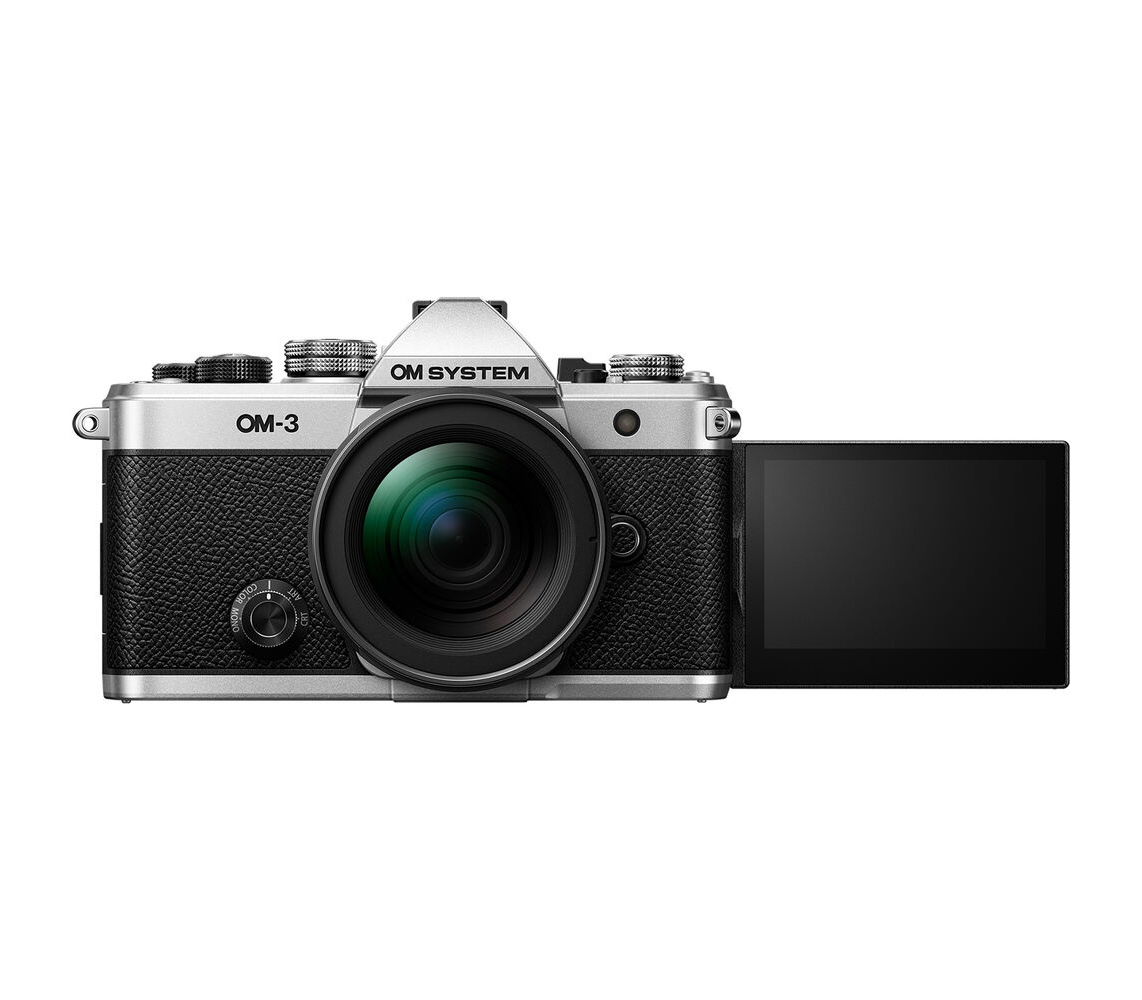 Беззеркальный фотоаппарат OM System OM-3 Kit 12-45/4.0, серебристый + черный