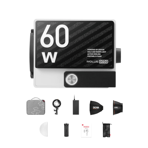 Осветитель Zhiyun Molus G60 Combo Kit, светодиодный, 60 Вт, 2700-6500К