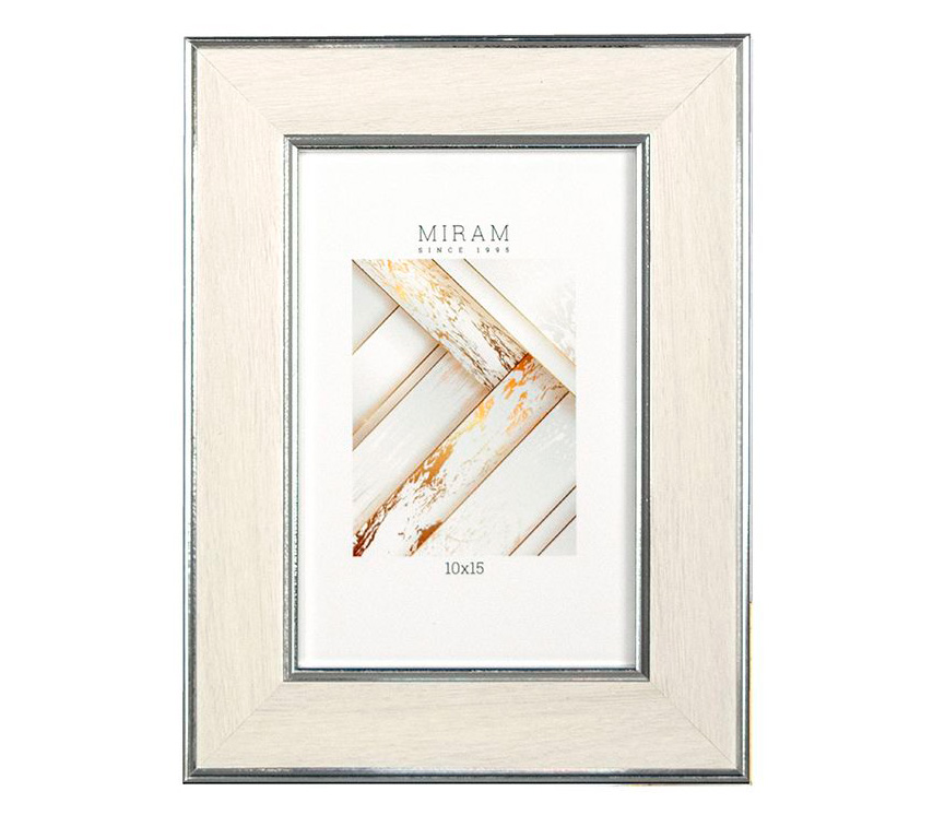 Фоторамка Мирам 10х15 см бежевая с серебром (653368-4)
