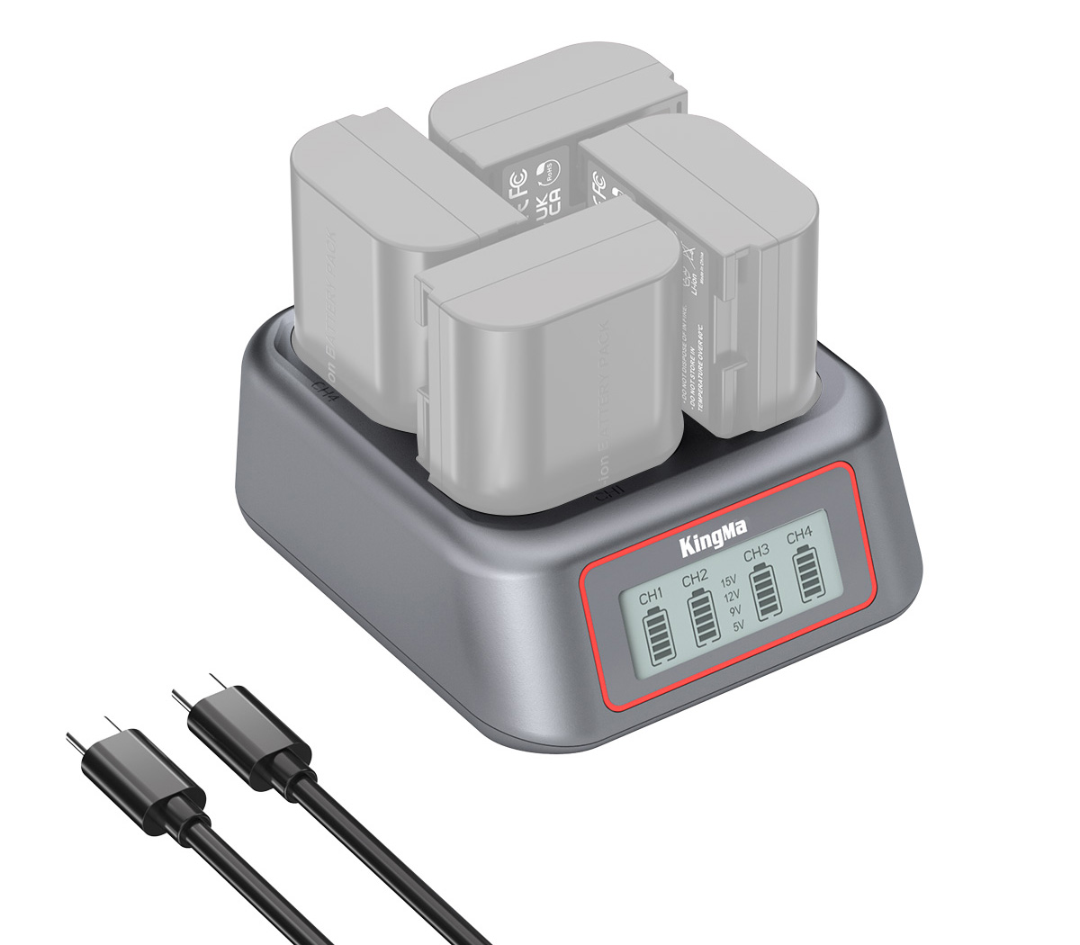 Зарядное устройство Kingma BM069-LPE6 для 4х Canon LP-E6