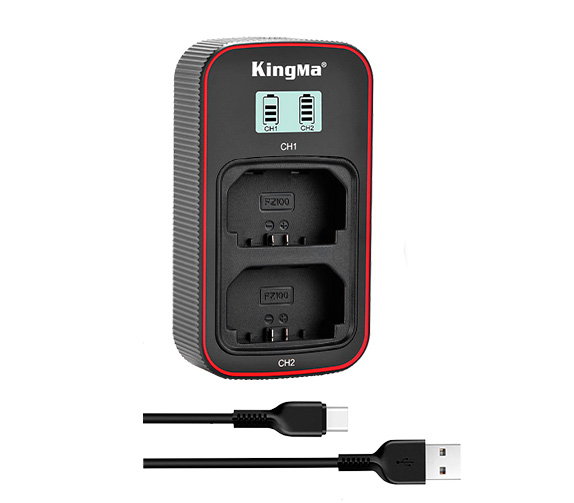 Зарядное устройство Kingma BM058 + 2 аккумулятора NP-FZ100 2000 мАч