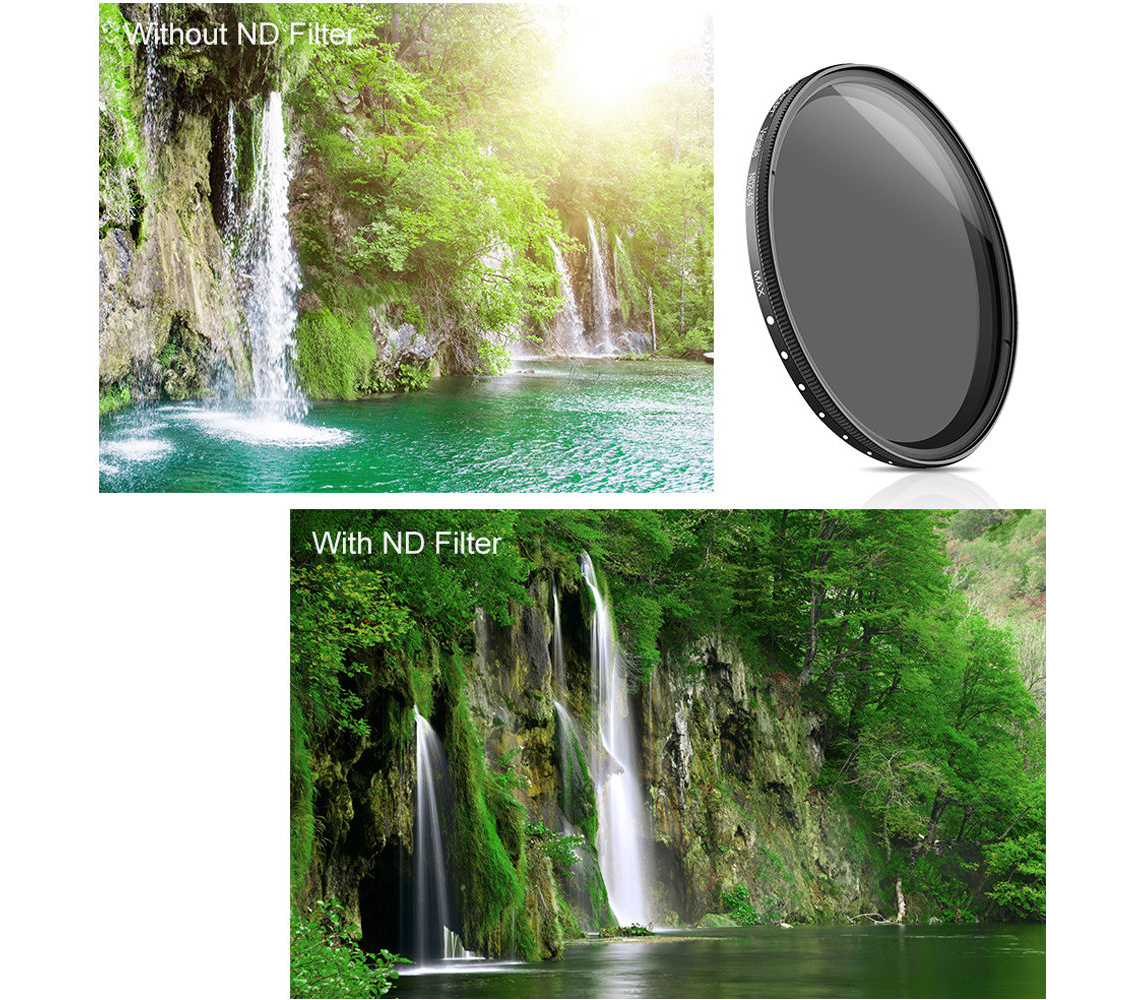 Светофильтр K&F Concept KV32 Slim Variable Fader NDX, ND2-ND400, 52 мм