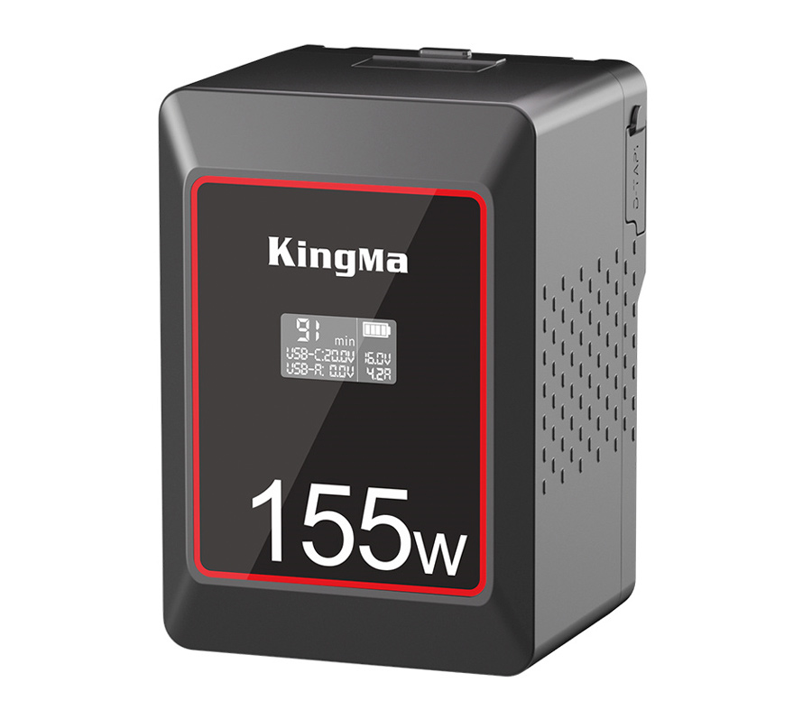 Аккумулятор Kingma 155W Mini, V-Mount, OLED дисплей, 10050 мАч