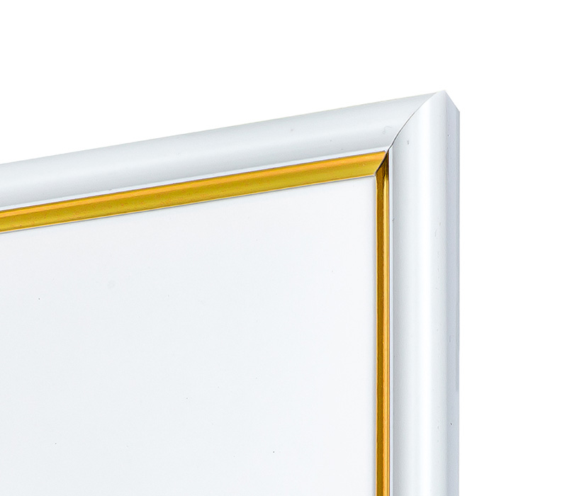 Фоторамка Мирам A4, 21х29.7 см, серебро с золотом (636461-A4)