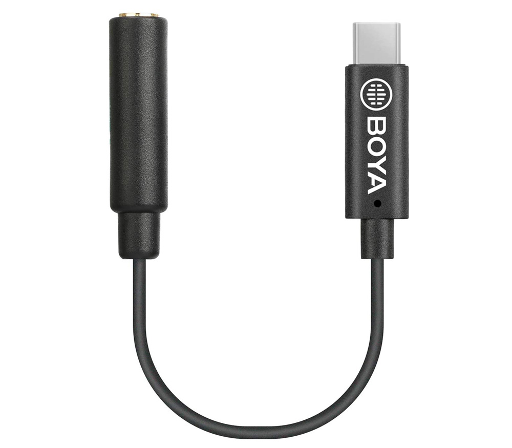 Адаптер Boya BY-K4 с 3.5 мм TRS на USB Type-C (уцененный)