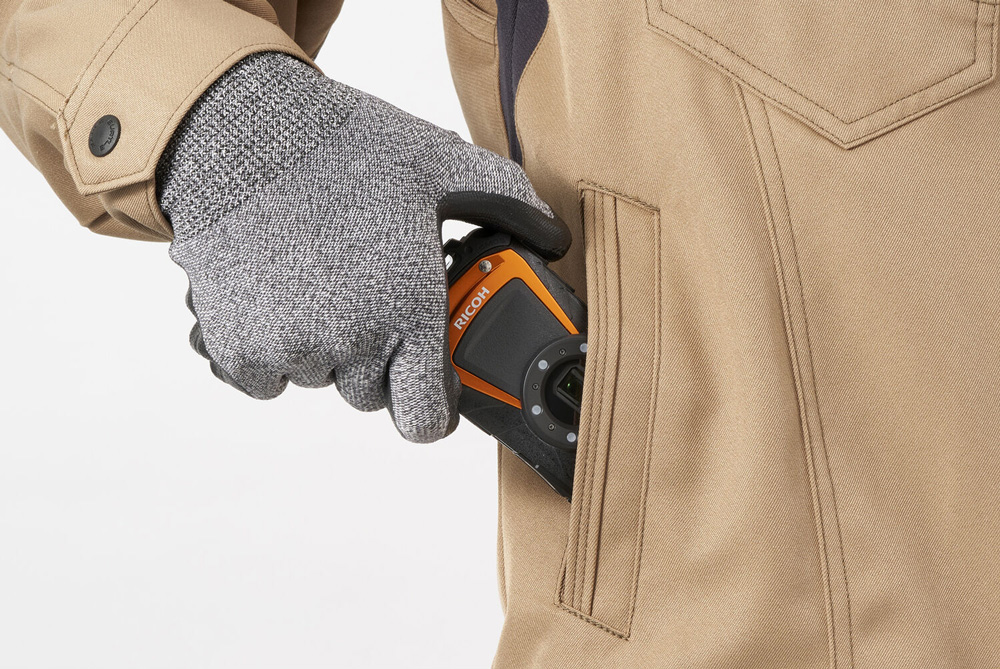 Компактный фотоаппарат Ricoh WG-80 оранжевый с черным