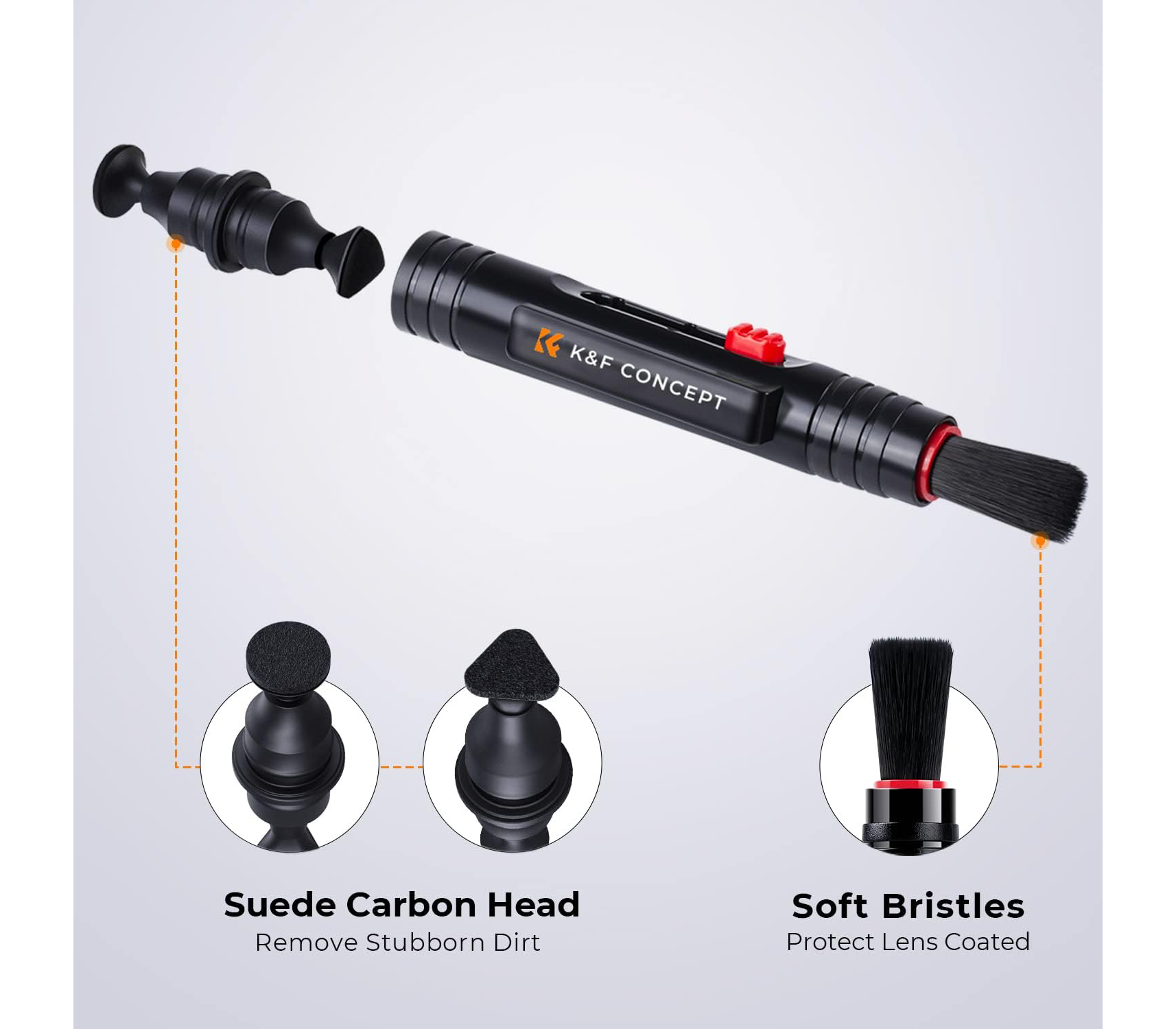 Набор для чистки оптики K&F Concept 1618, карандаш, груша, жидкость, 6 салфеток