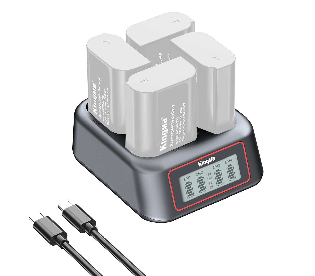Зарядное устройство Kingma BM069-BLK22 для 4х Panasonic DMW-BLK22
