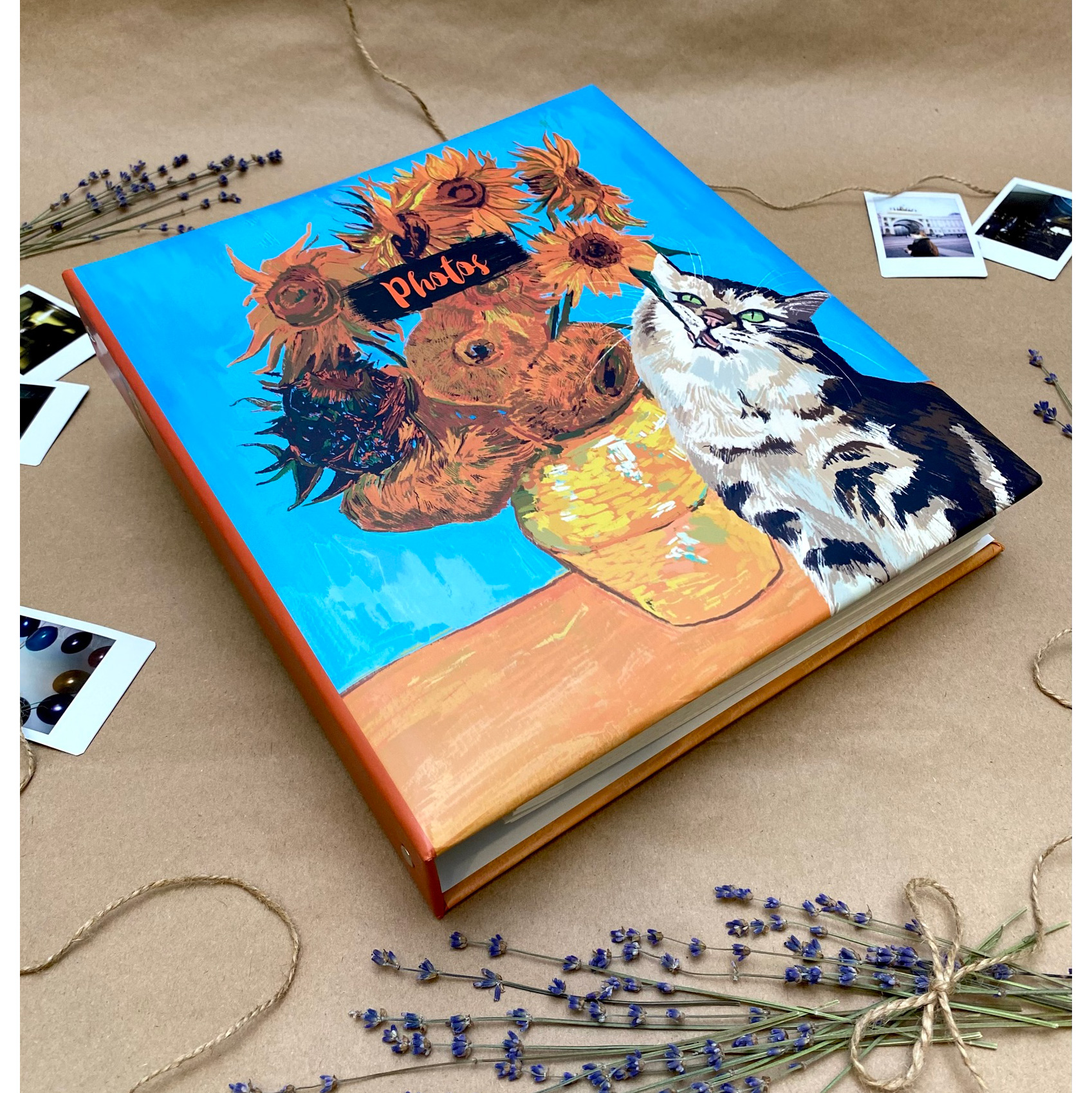 Фотоальбом Полином магнитный, 50 листов, 23х28см - «VVG» Van Gogh style 2