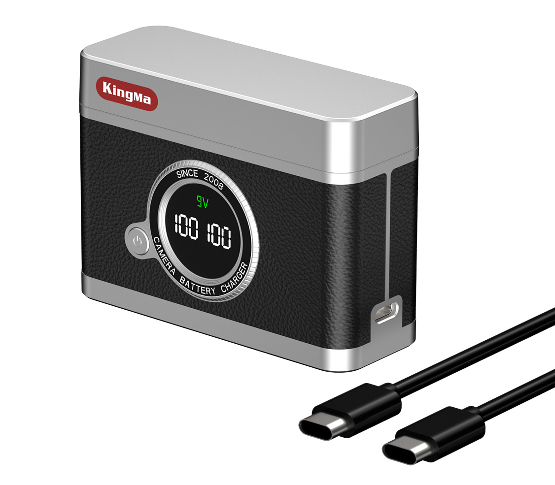 Зарядный кейс Kingma BM070-LPE12 для 2х Canon LP-E12, черный