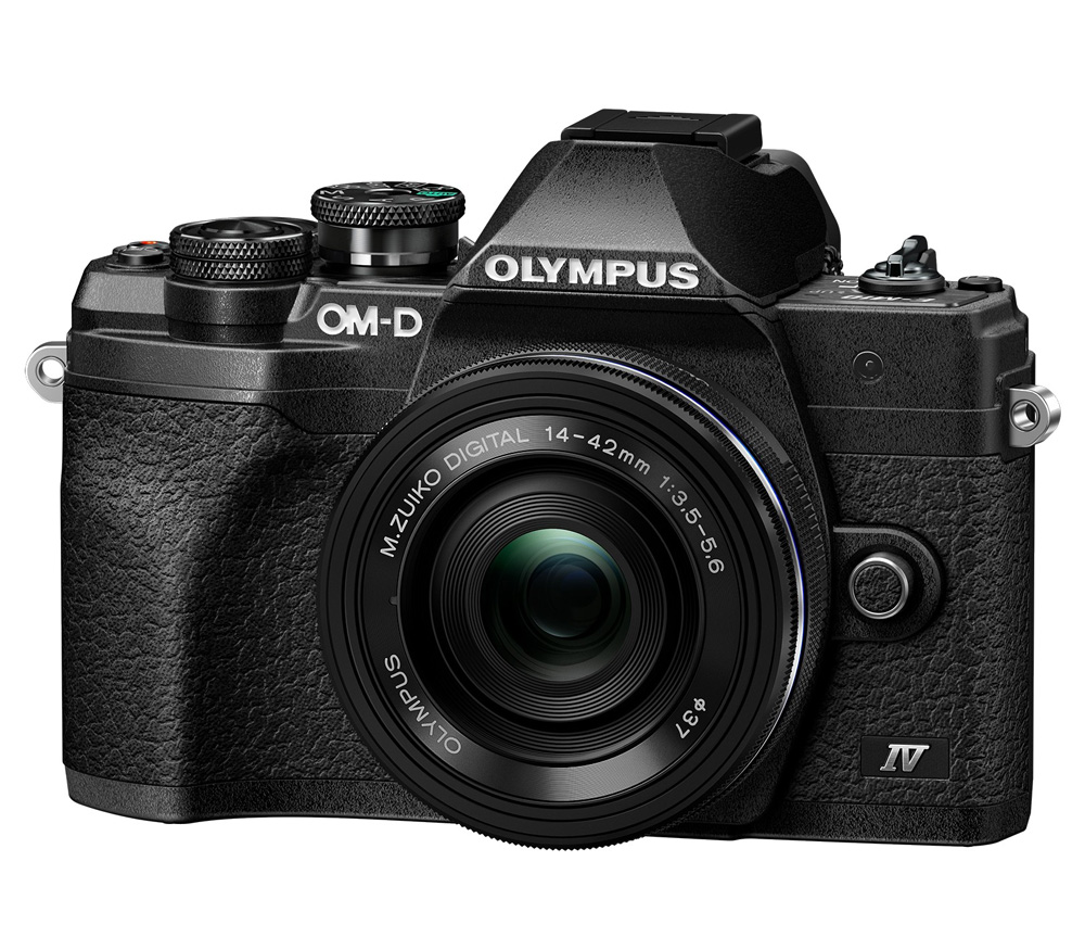 Беззеркальный фотоаппарат Olympus OM-D E-M10 Mark IV Kit 14-42 EZ + 40-150 R, черный