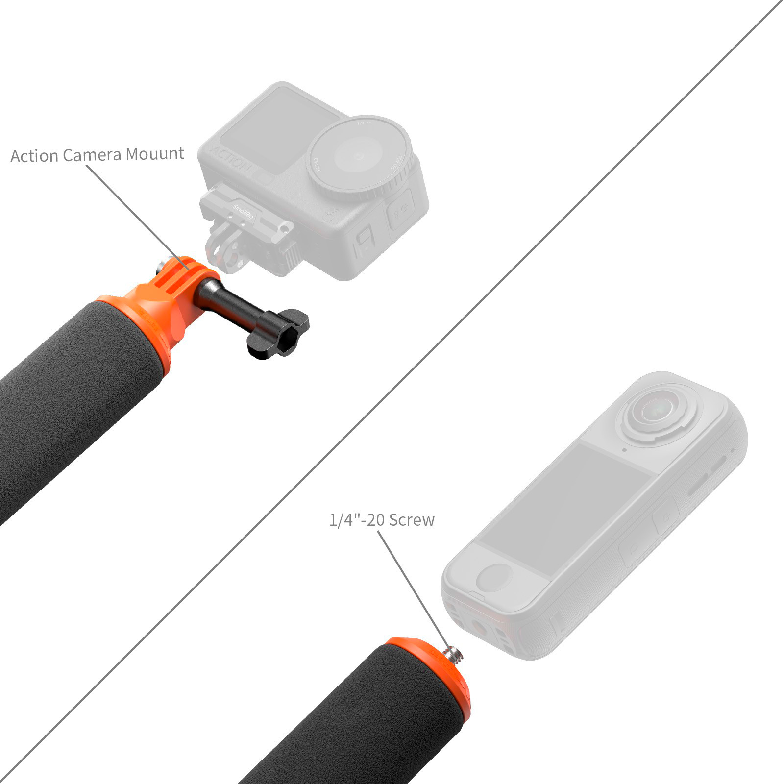 Рукоятка-поплавок SmallRig 6152, для экшн-камер GoPro, DJI, Insta360