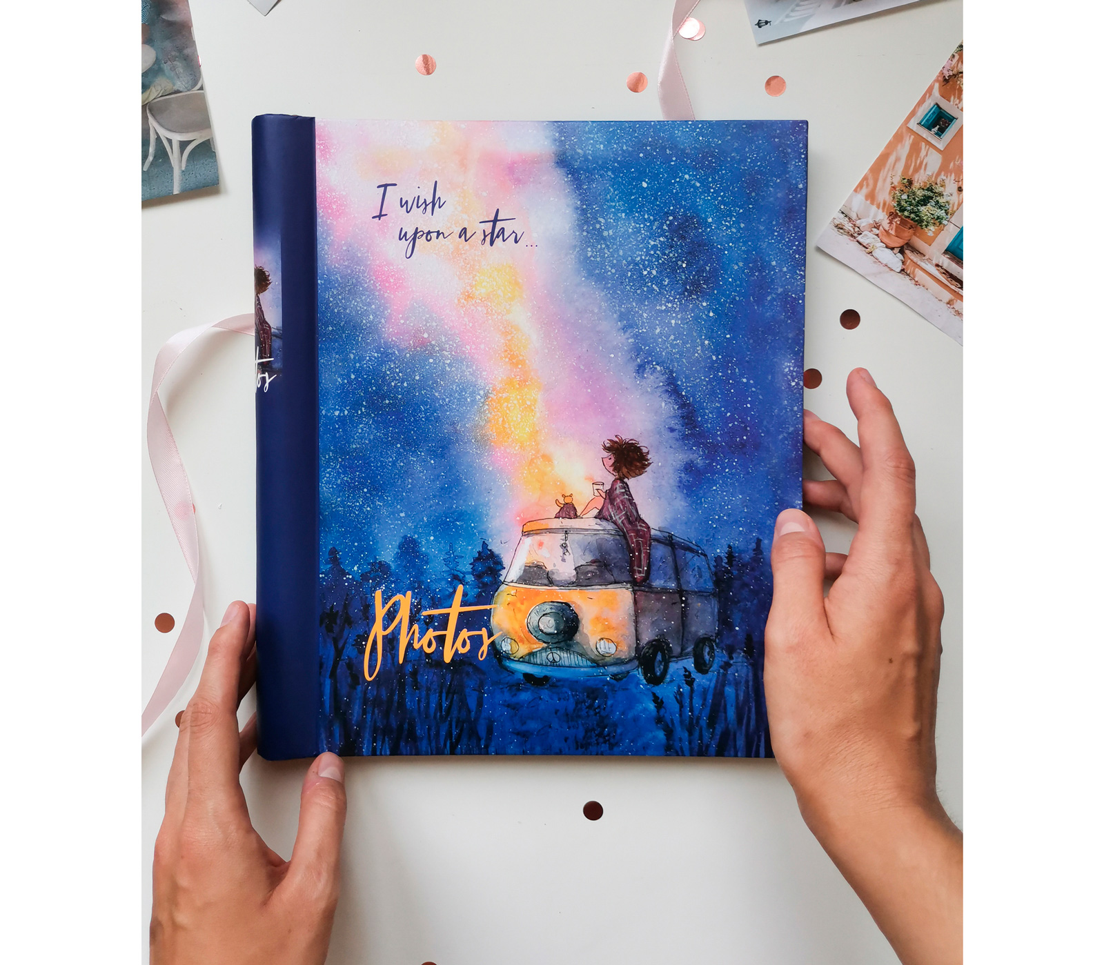 Фотоальбом Полином 10 листов 23х28 см, магнитный, Cosmo Sketch - Огоньки