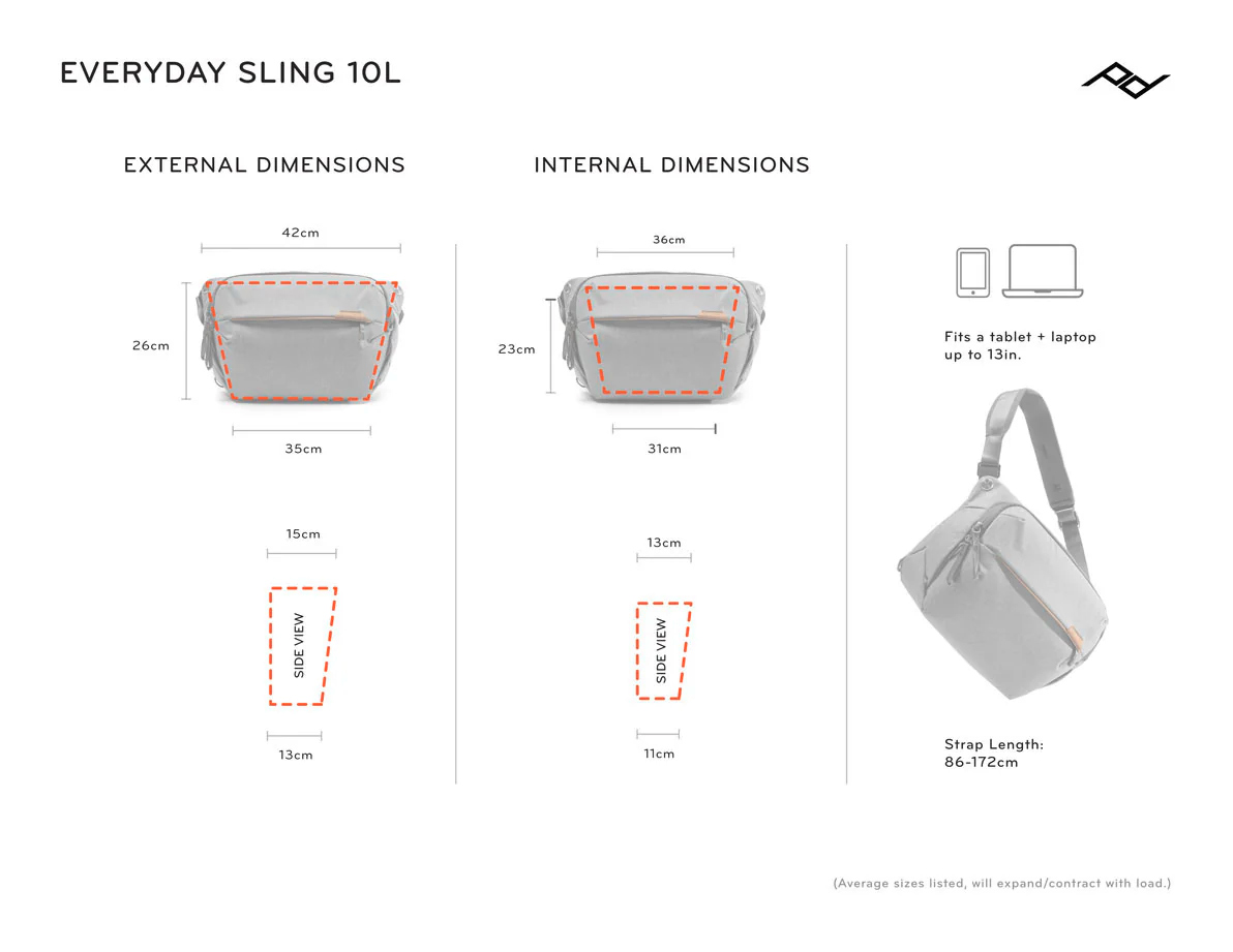 Сумка Peak Design The Everyday Sling 10L V2.0, серая