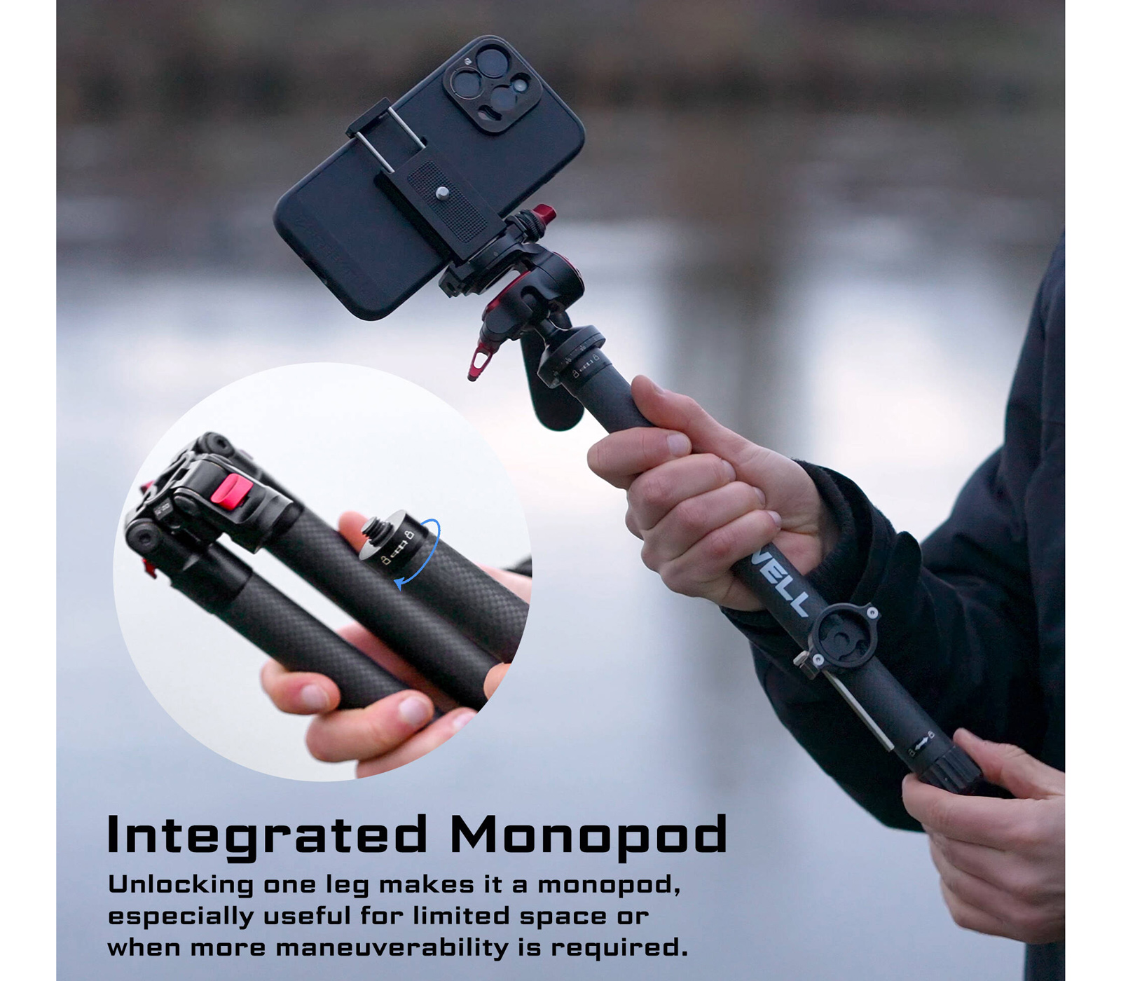 Штатив Freewell The Real Travel Tripod, карбоновый