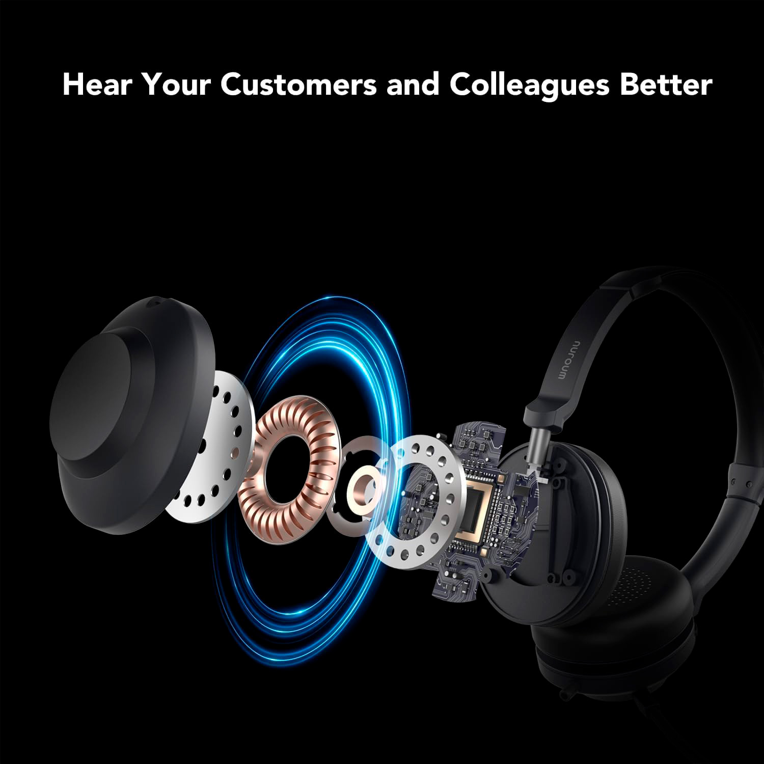 Проводная гарнитура Nearity Nuroum HP21 Business Headset, USB-A/-C, стерео