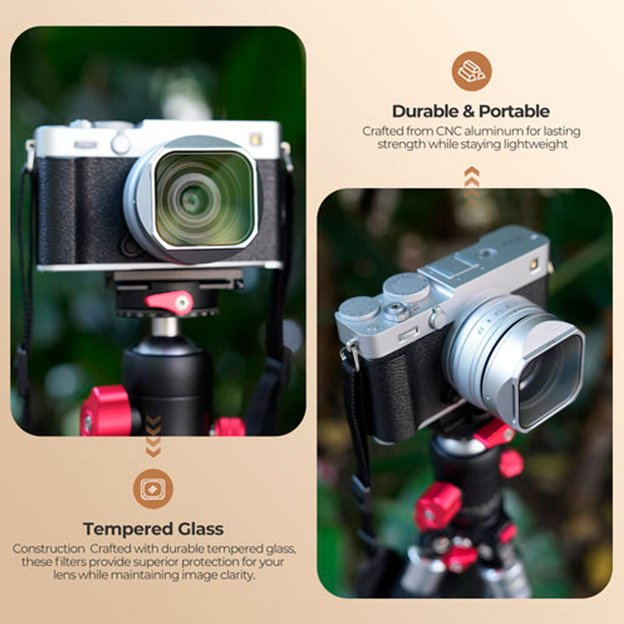 Светофильтры Freewell Fujifilm XF 23MM F2.8 LENS HOOD MAGNETIC PL, UV & GLOW MIST 1/4 SILVER