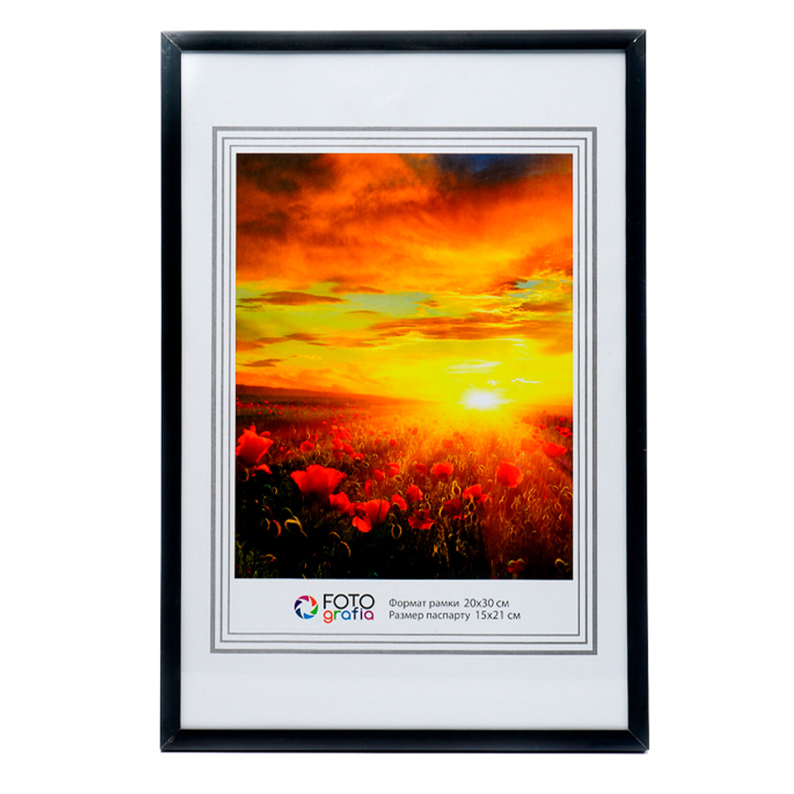 Фоторамка Fotografia 20x30 см, алюминий, черная (FFAL-8105)