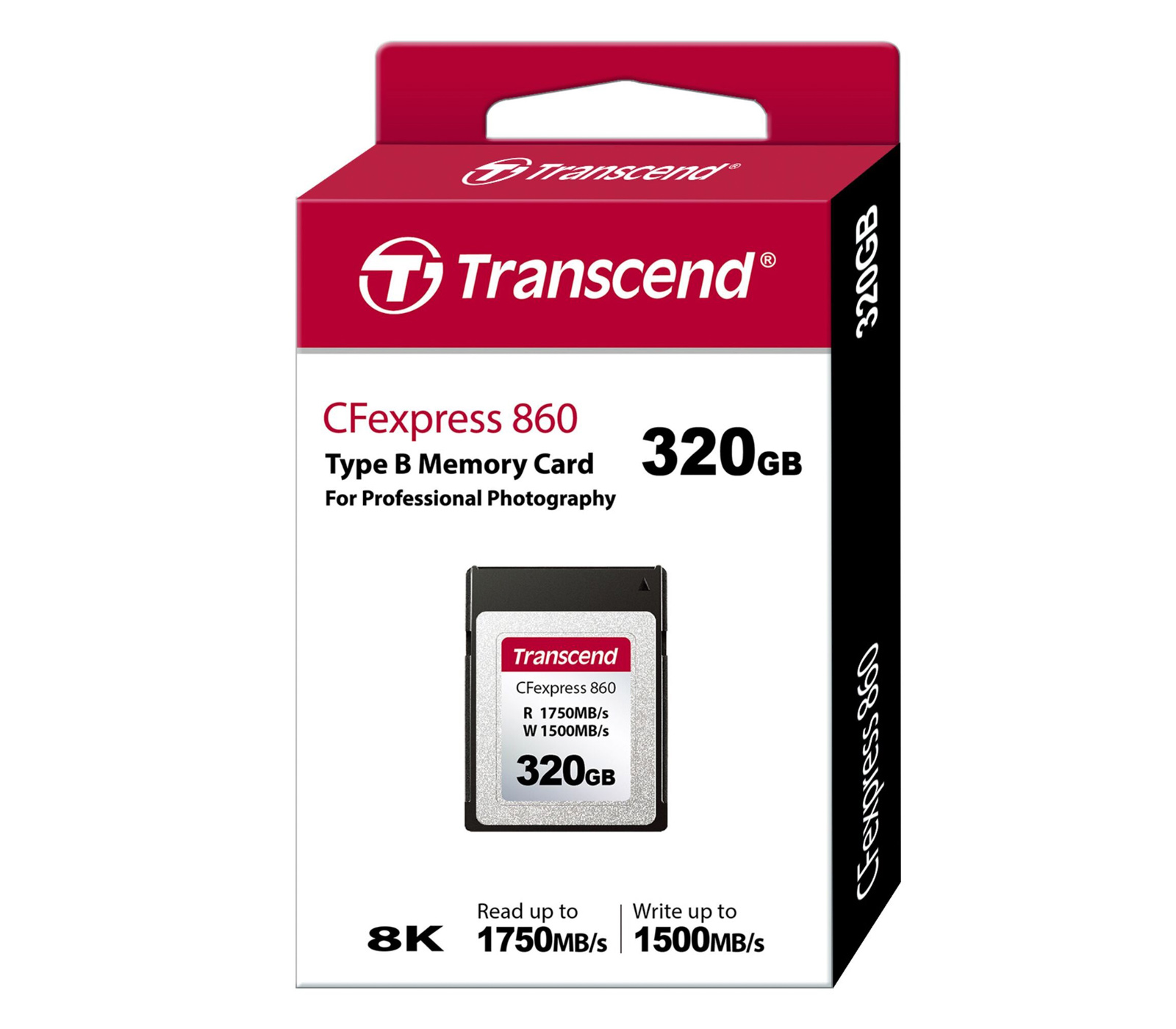 Карта памяти Transcend CFexpress Type B 320GB CFE860 Gen3x2, SLC mode (R1750/W1500)