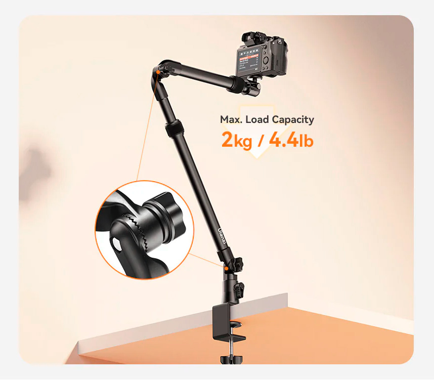 Крепление Ulanzi ZJ02 C-clip Folding Bracket, настольное