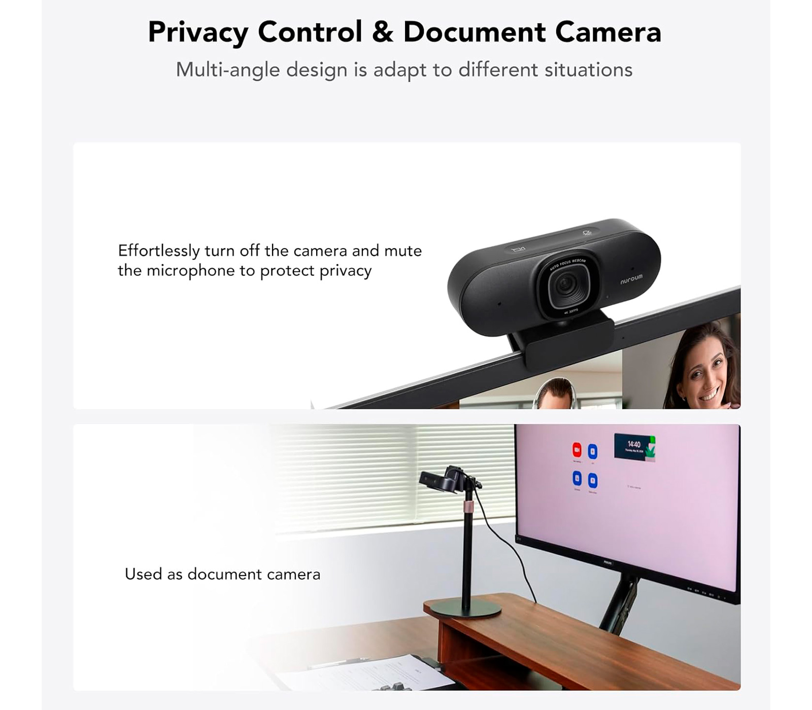 Веб-камера Nearity Nuroum V32AF, 4K 30p, AI кадрирование