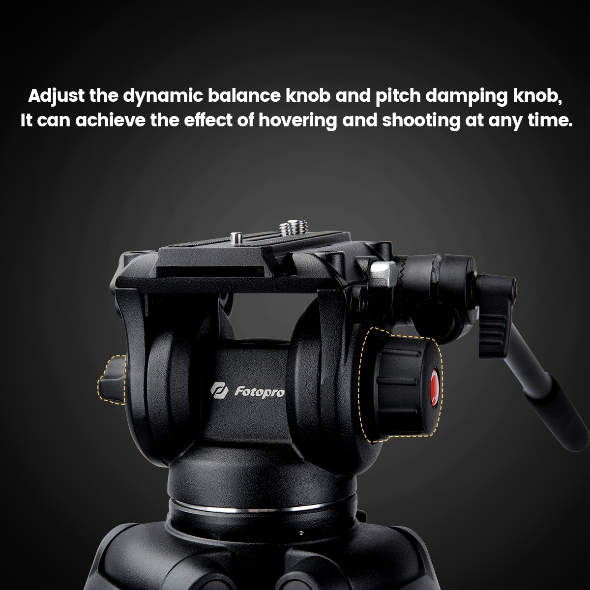 Штатив Fotopro DV-2, с видеоголовой, до 8 кг