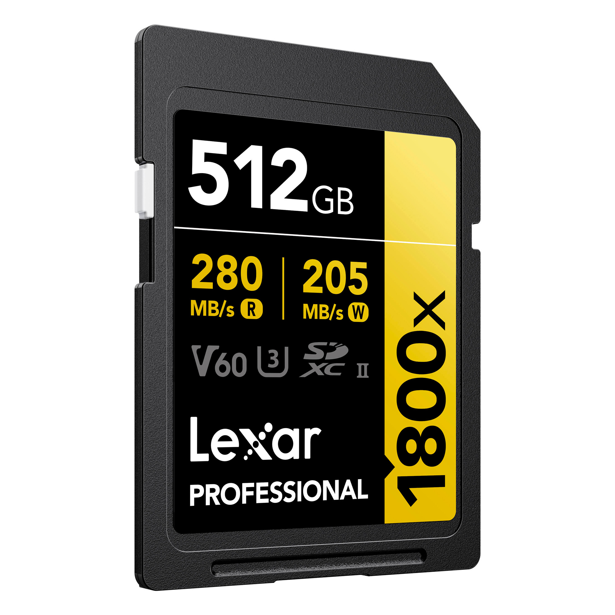 Карта памяти Lexar SDXC 512GB Professional 1800x UHS-II U3 V60 (280/205 MB/s)