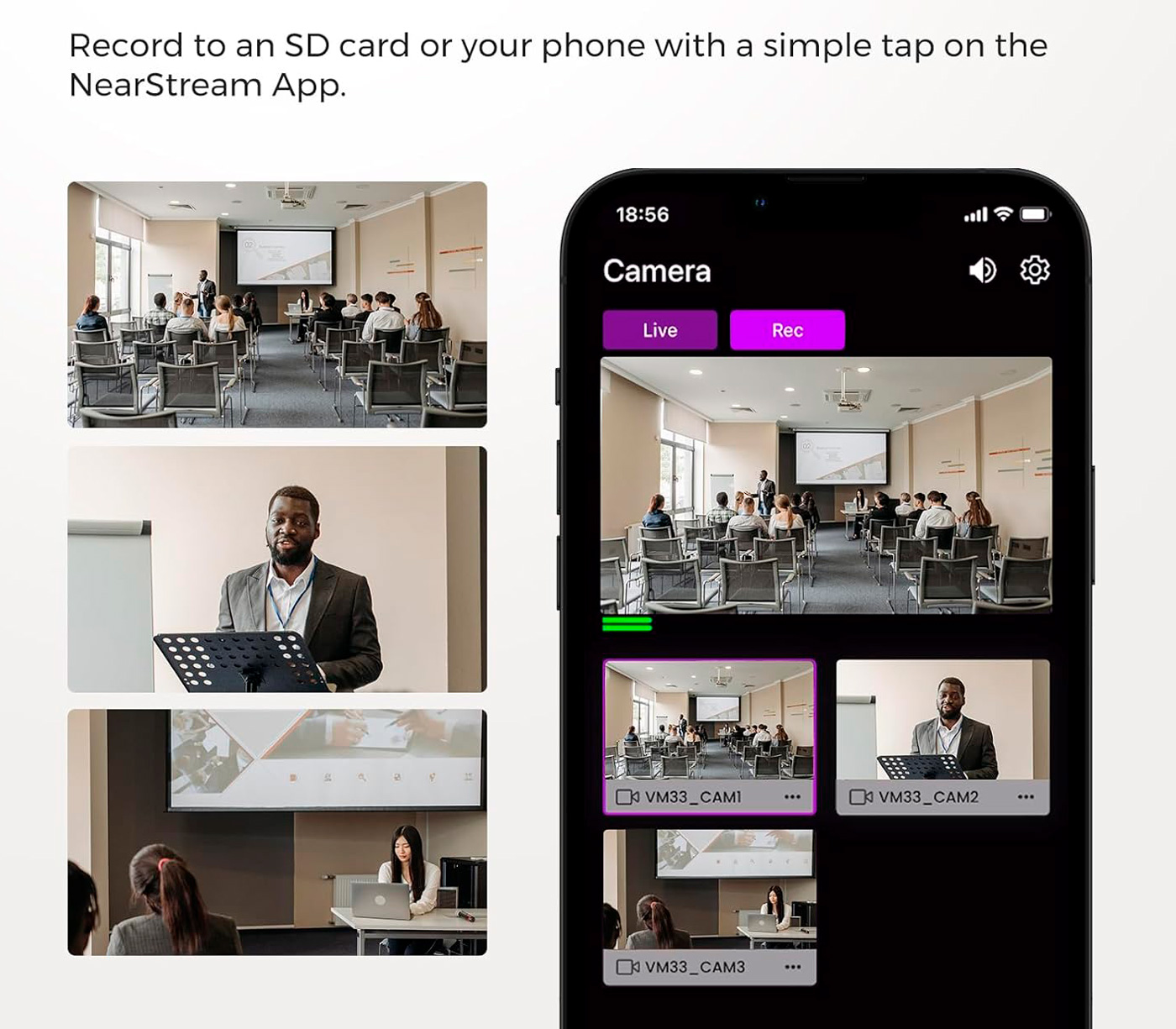 Веб-камера Nearity NearStream VM46, 4K, USB / Wi-Fi / Ethernet, 10х опт. зум