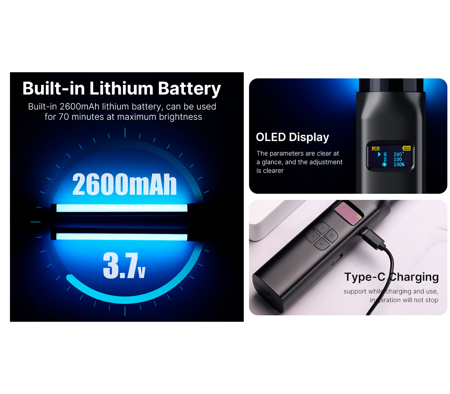 Светодиодный осветитель Ulanzi VL119 RGB, 7.5 Вт,  2500-9000K