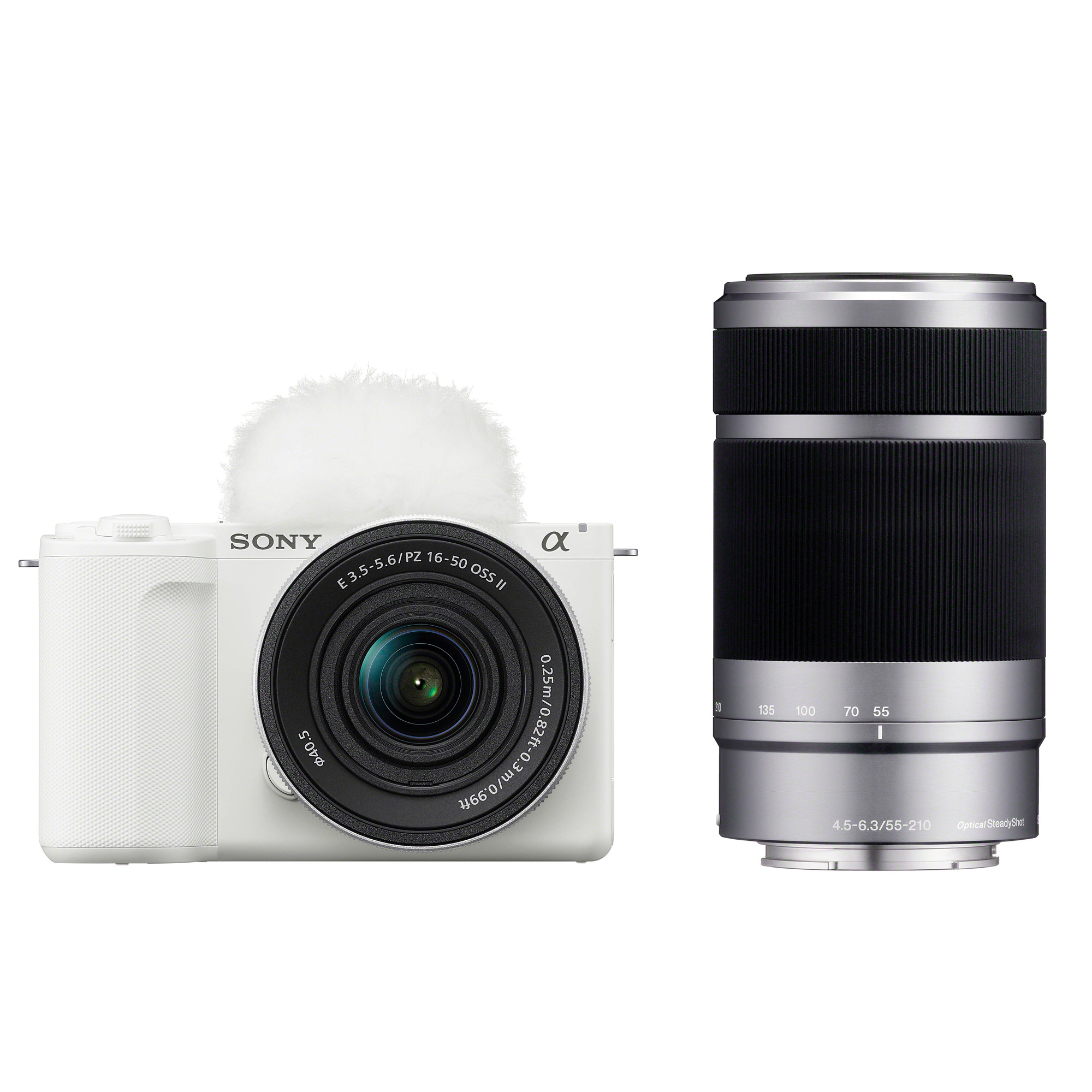 Беззеркальный фотоаппарат Sony ZV-E10 II Kit 16-50mm II + 55-210mm, белый