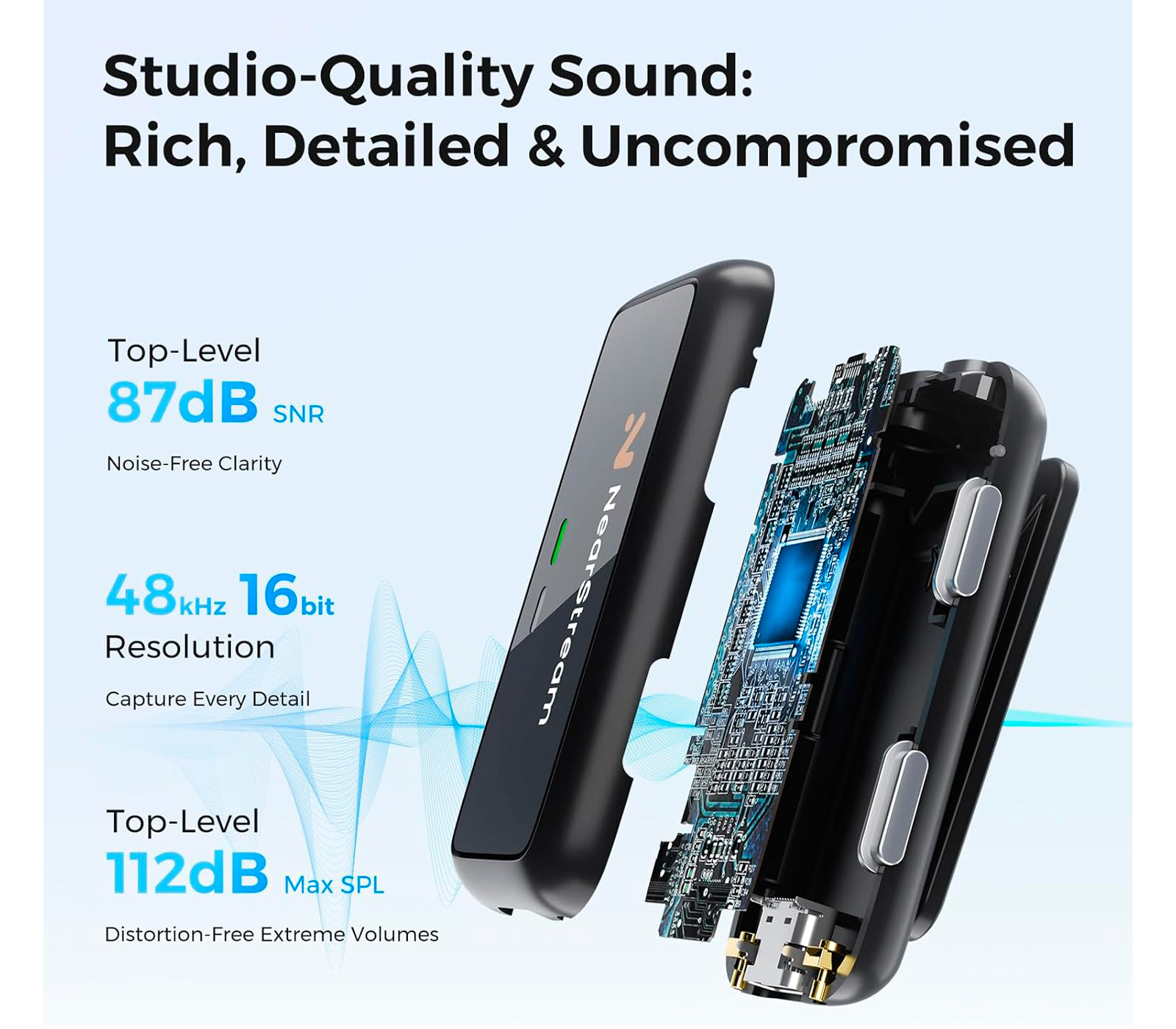 Беспроводная система Nearity NearStream AWM20D, 1 микрофон, 3.5 мм + USB-C + Lightning