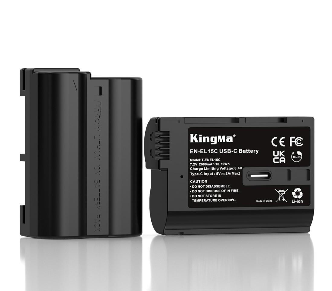 Аккумулятор Kingma EN-EL15c c портом зарядки USB-C, 2600 мАч