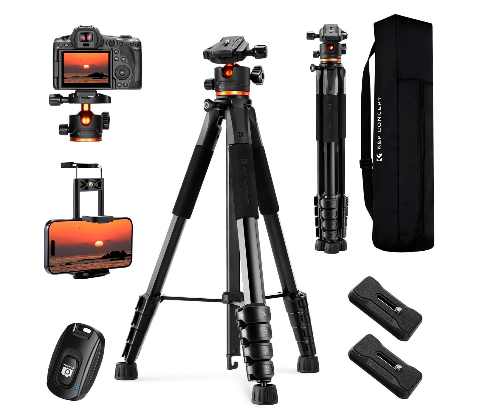 Штатив K&F Concept S255A3 с шаровой головой BH-36