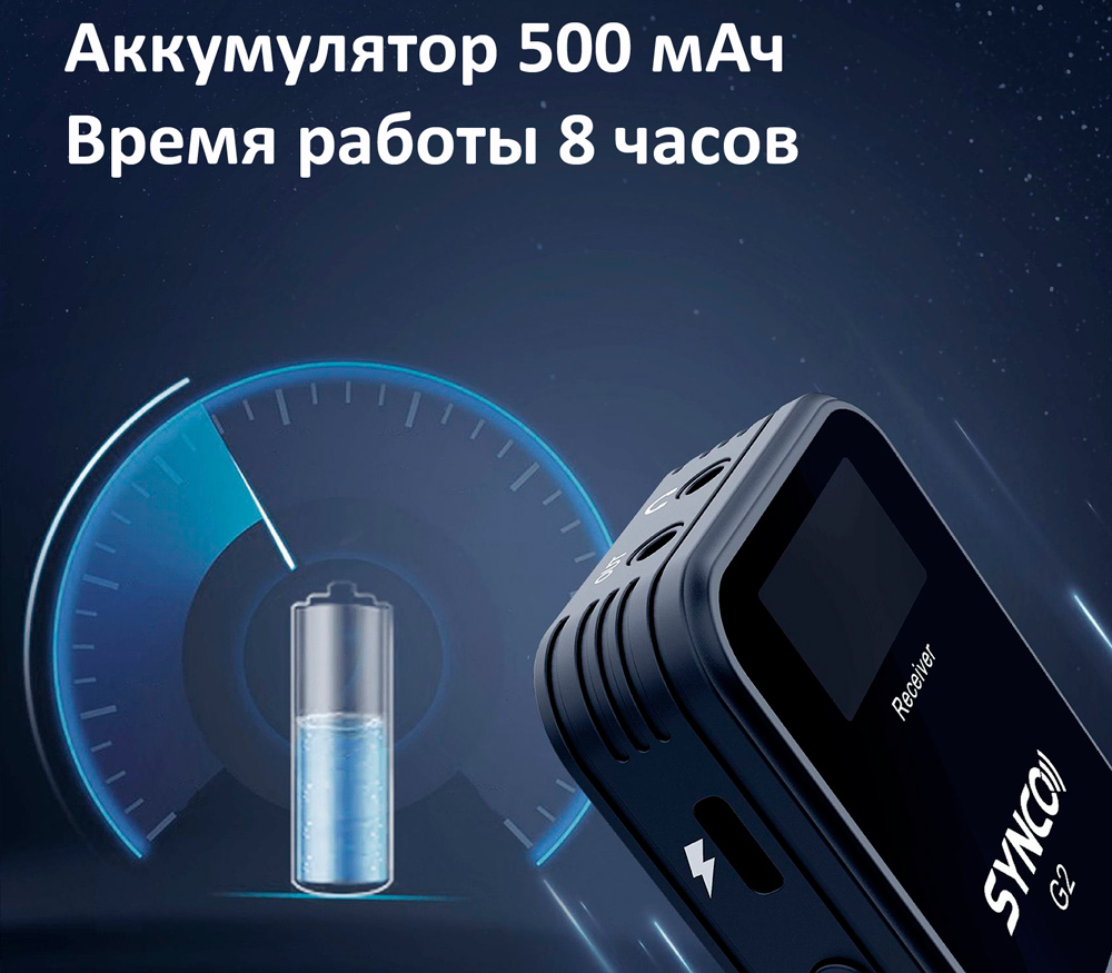 Беспроводная система Synco G2 A2, 2.4 ГГц, 2 передатчика + приемник, 3.5 мм TRS / TRRS + USB-C