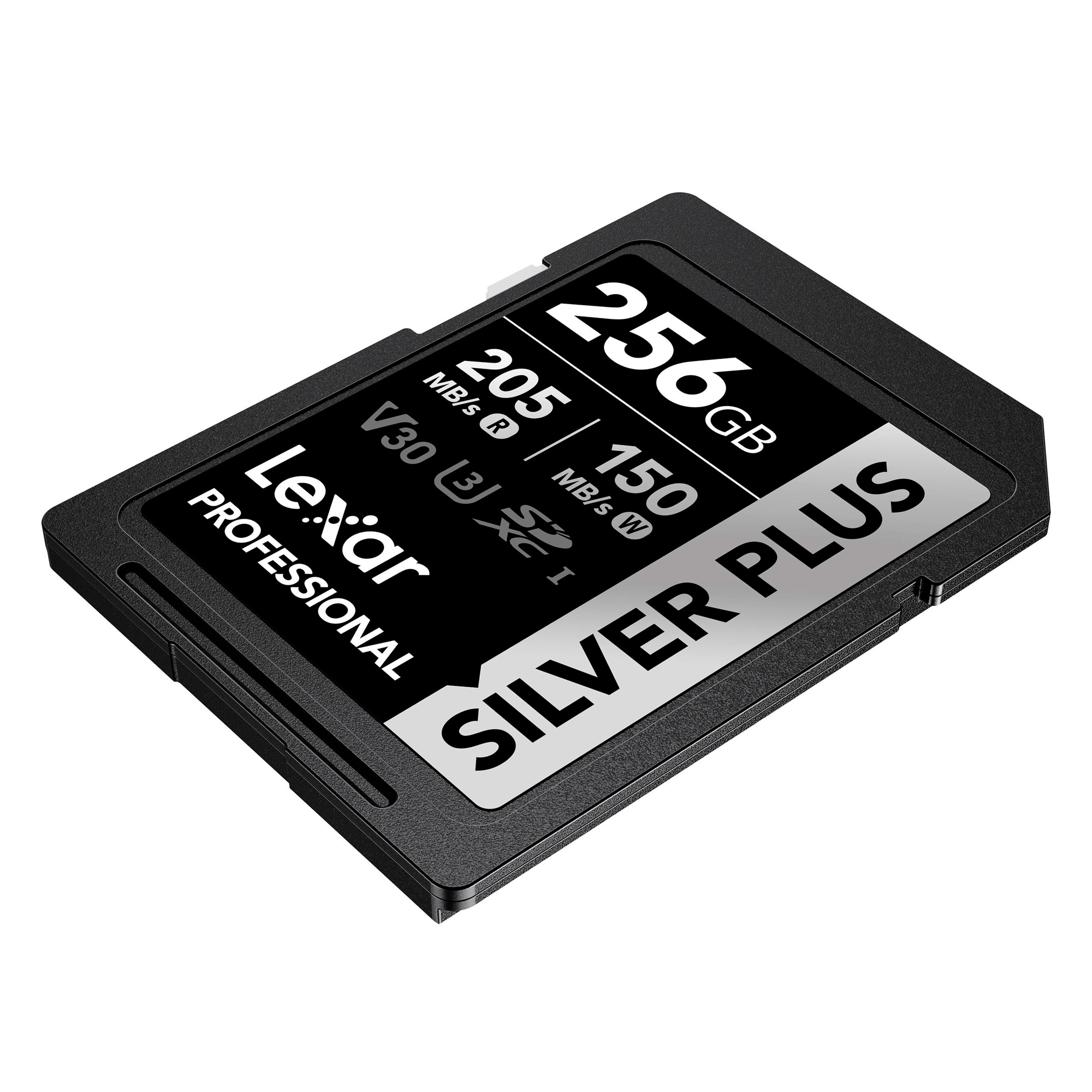 Карта памяти Lexar SDXC 256GB Professional Silver Plus UHS-I U3 V30 (205/150 MB/s)