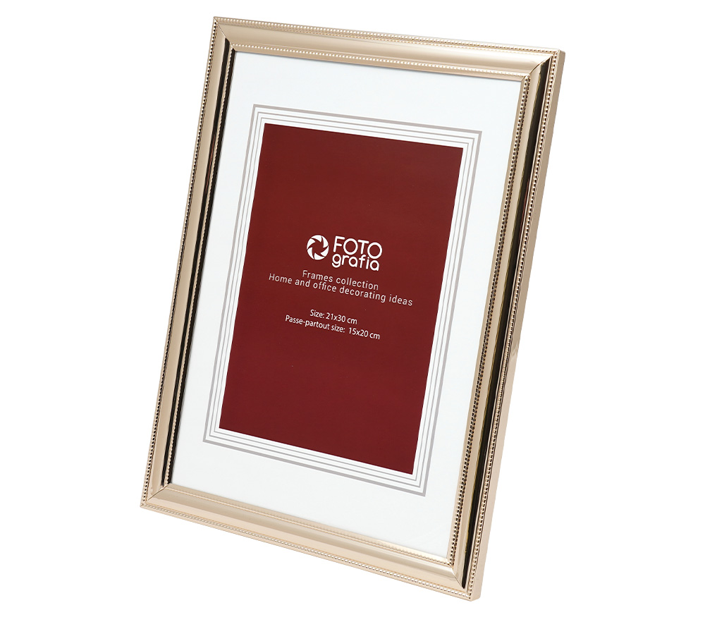 Фоторамка Fotografia А4 21x30 см, золотистая, FFM-5526