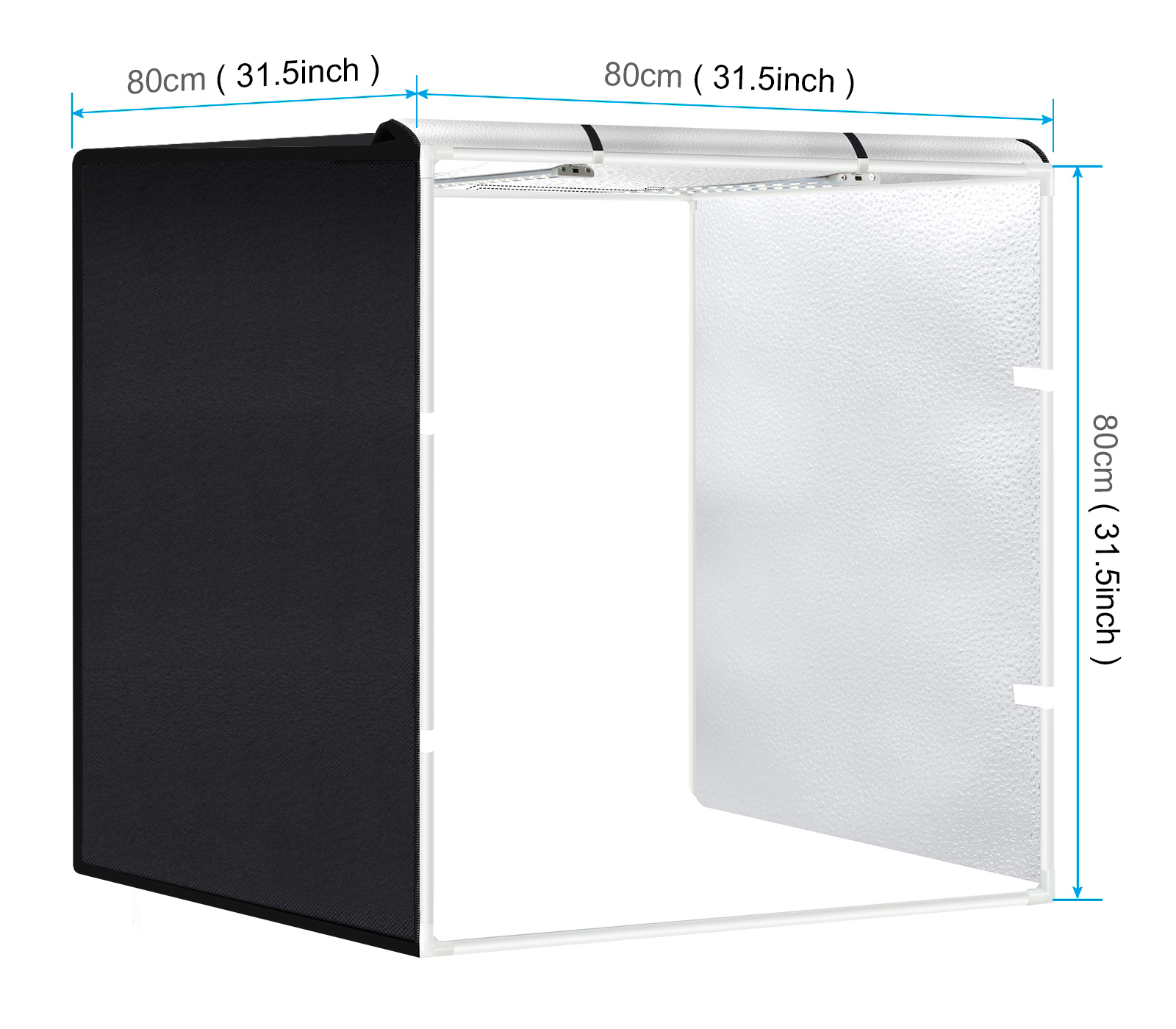 Фотобокс Puluz PU5080 80 см, с подсветкой 80 Вт и 3 фонами (уцененный)