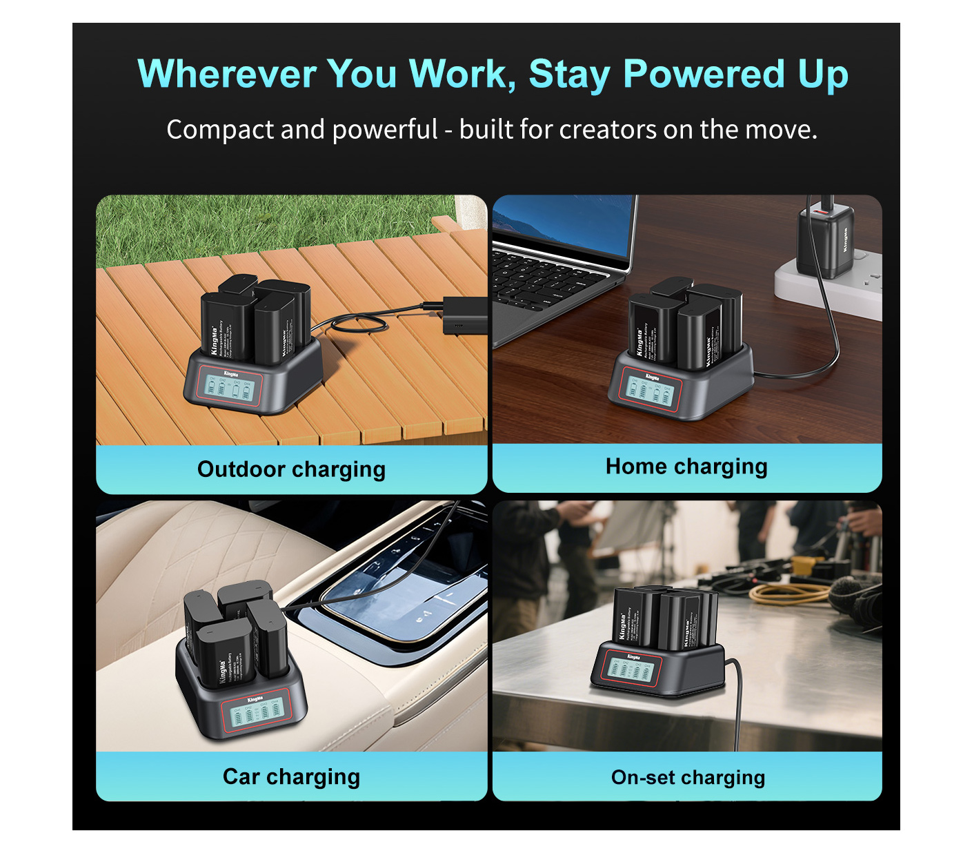 Зарядное устройство Kingma BM069-BLK22 для 4х Panasonic DMW-BLK22