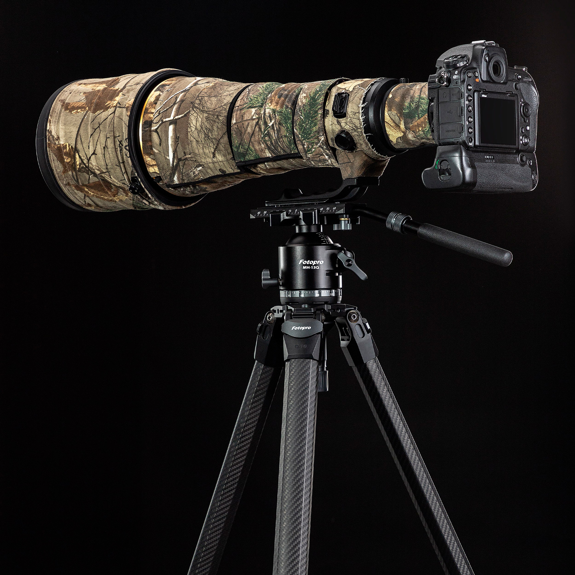 Штатив Fotopro Origin O-10, голова MH-13Q, серый, карбоновый, до 8 кг
