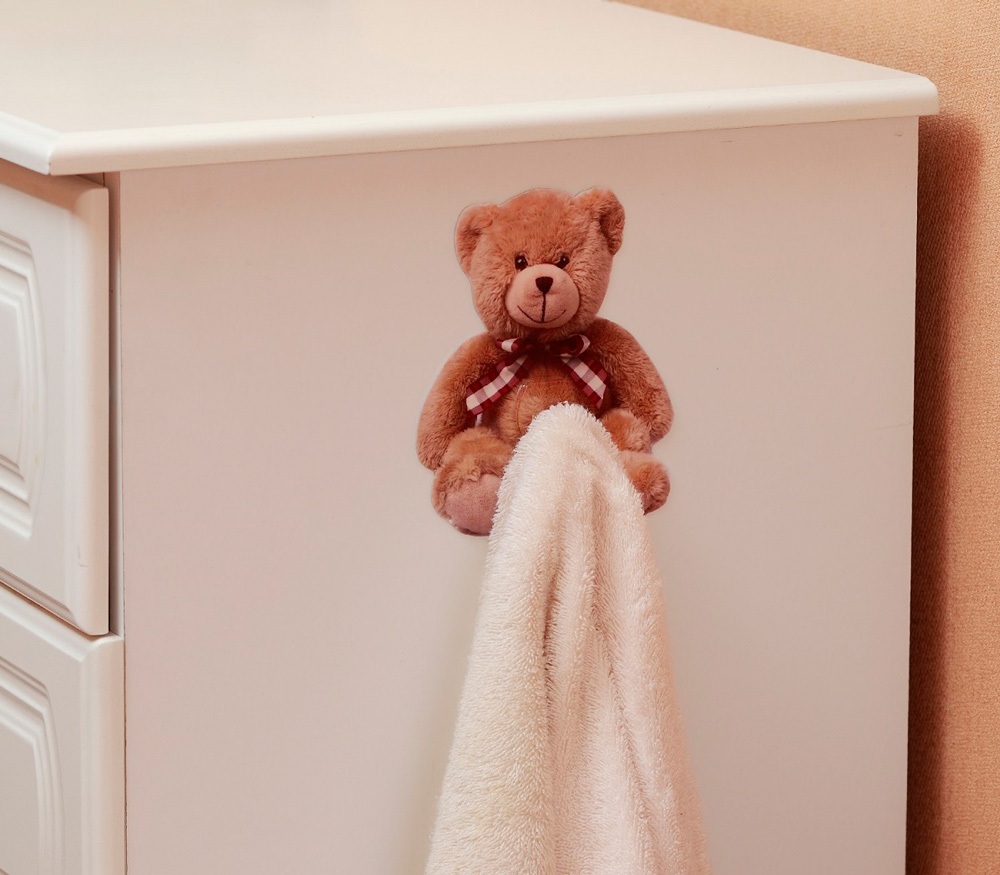 Крючок Сила Teddy, на силиконовом креплении, 12х14.5 см, до 2.5 кг