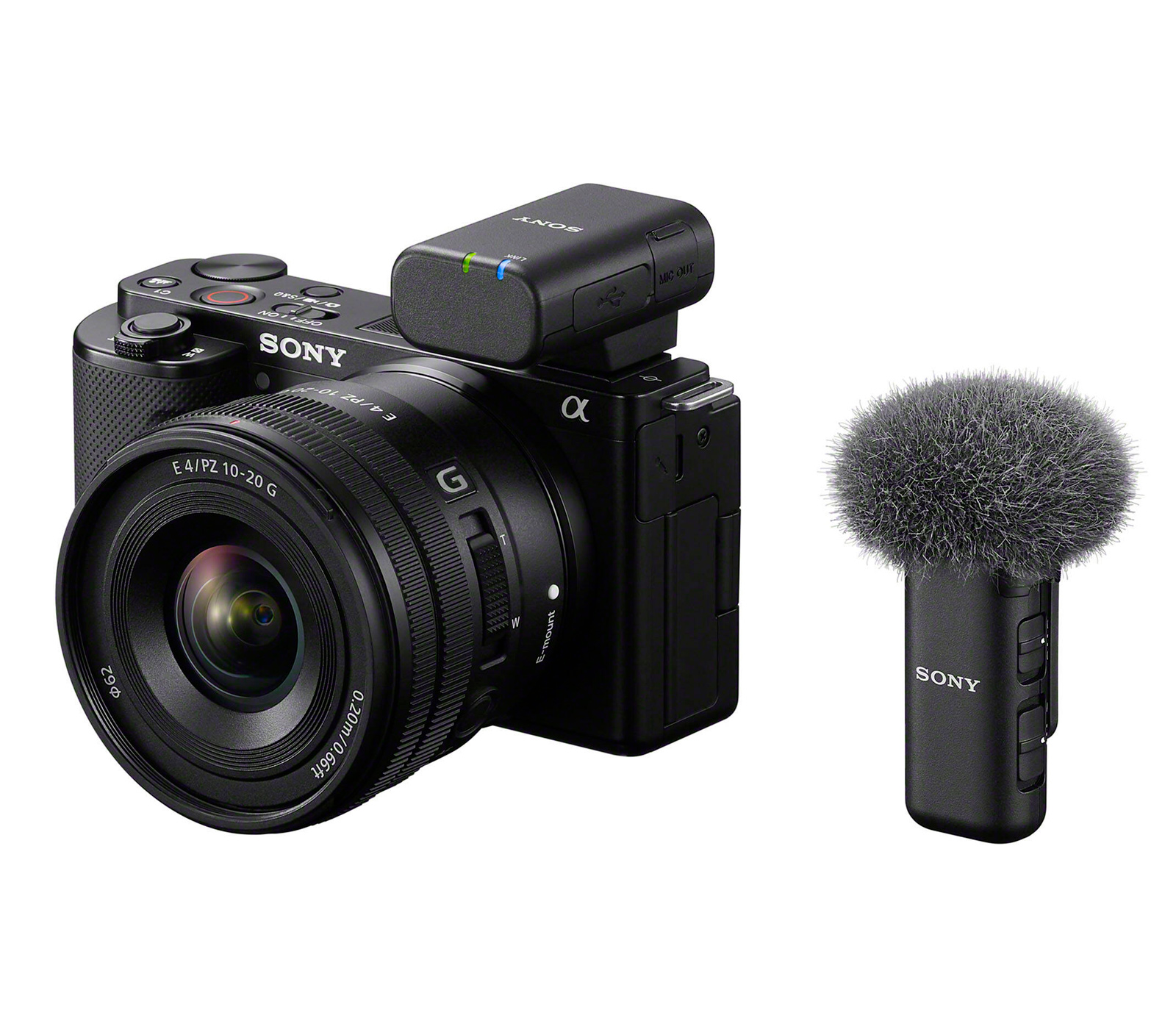 Беспроводная система Sony ECM-W3S, Bluetooth 5.3 LC3plus, 1 микрофон, MI Shoe, 3.5 мм, USB-C