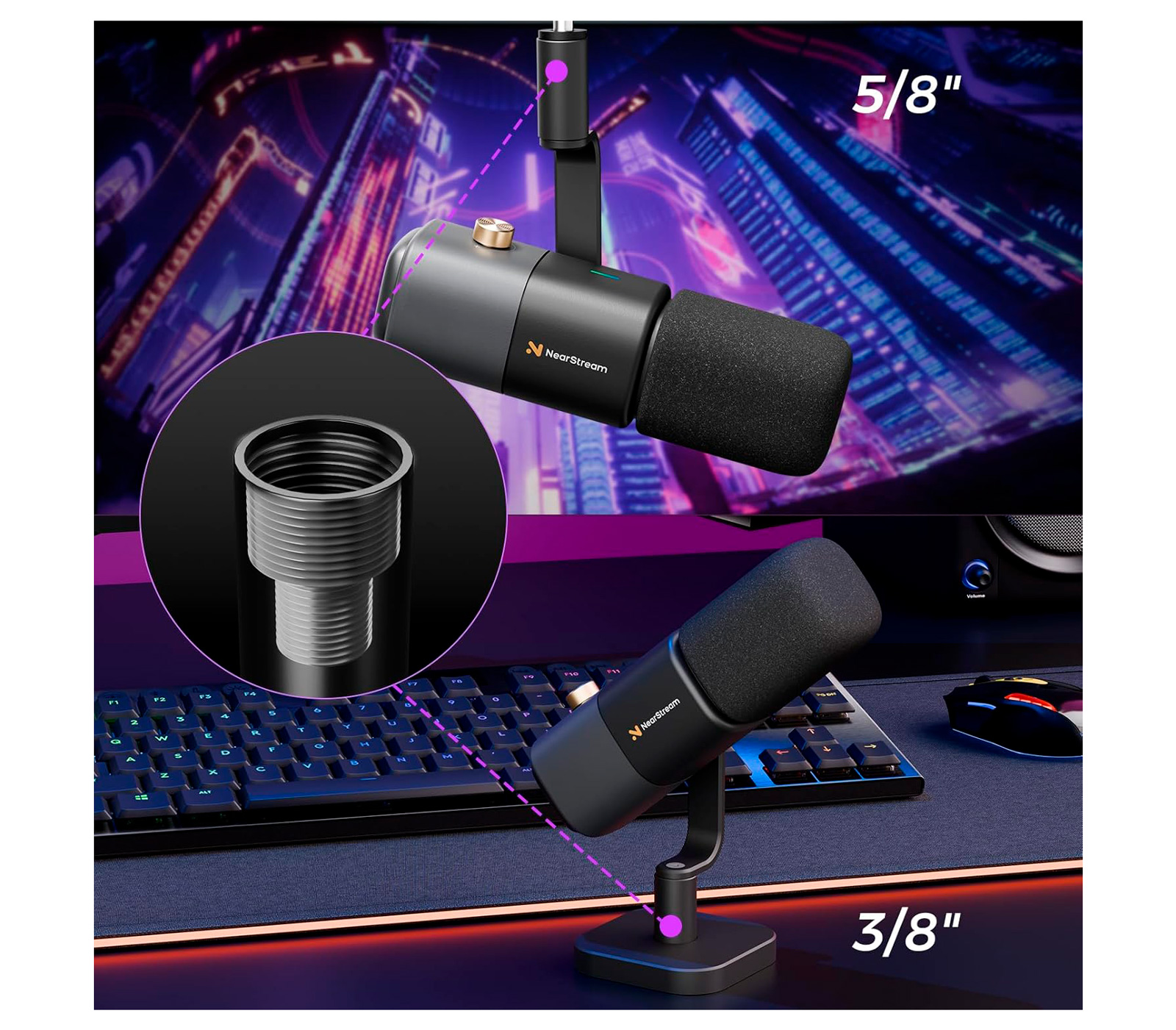 Микрофон Nearity NearStream AM25X, настольный, USB-C / XLR