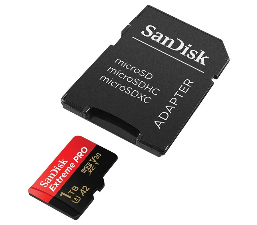 Карта памяти SanDisk MicroSDXC 1TB Extreme Pro UHS-I  A2 V30 U3 200/140MB/s + SD-адаптер
