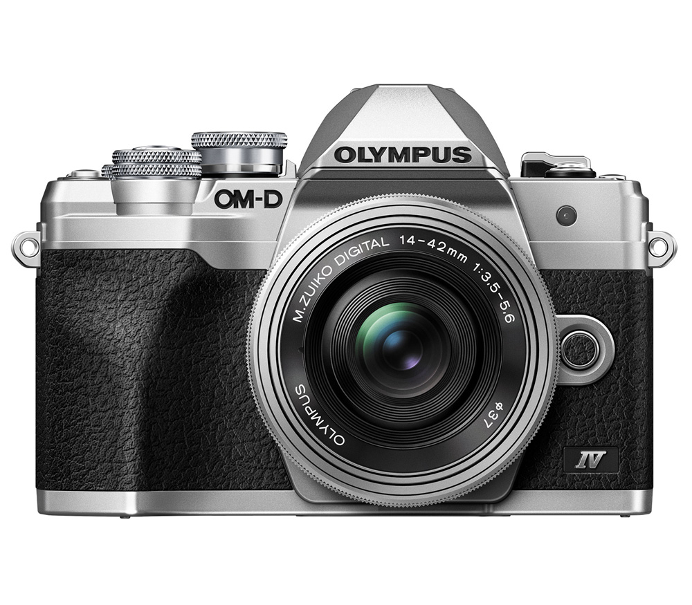 Беззеркальный фотоаппарат OM System OM-D E-M10 Mark IV Kit 14-42 EZ + 40-150 R, серебристый
